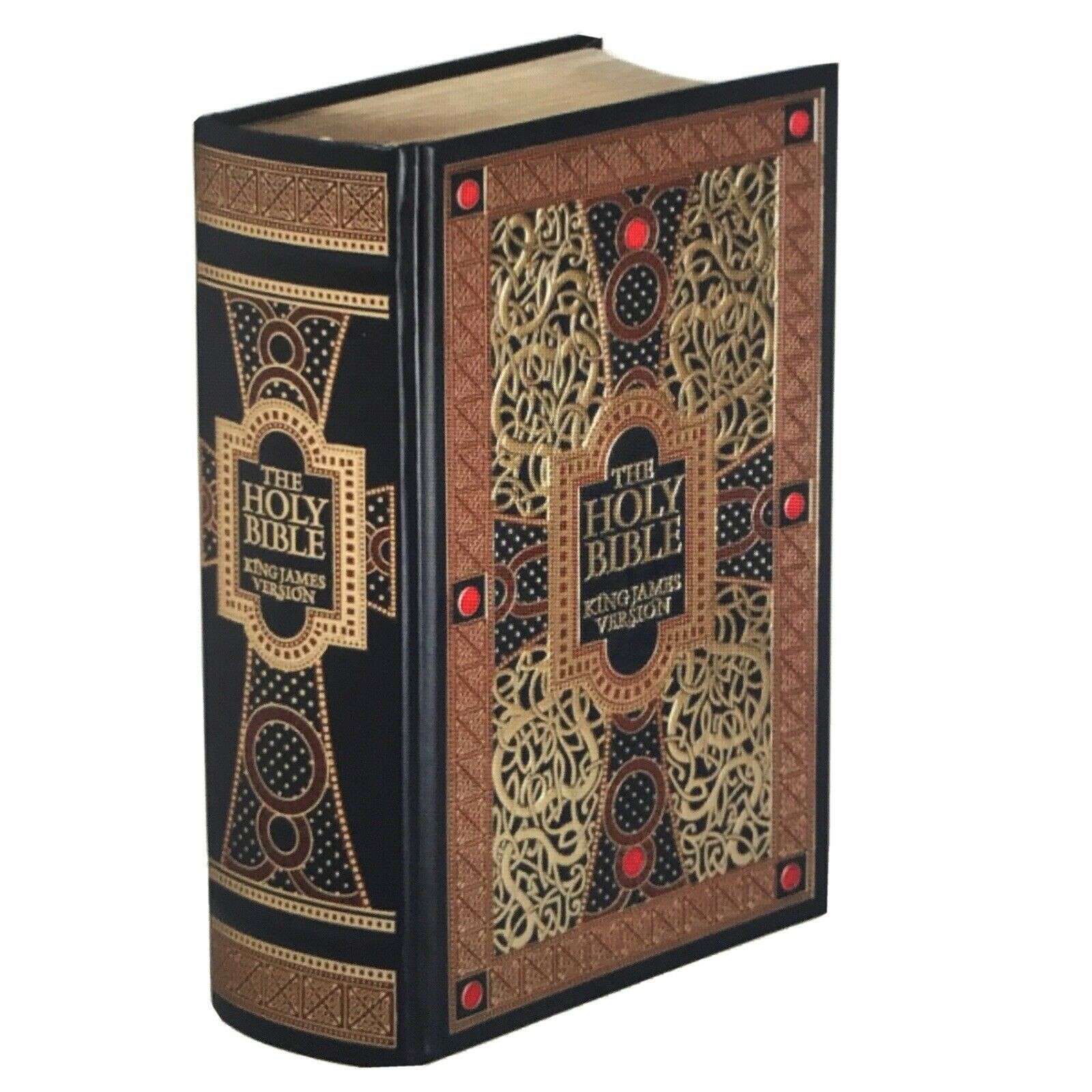 THE HOLY BIBLE King James Version KJV Deluxe Illustrated Bounded Leather – New