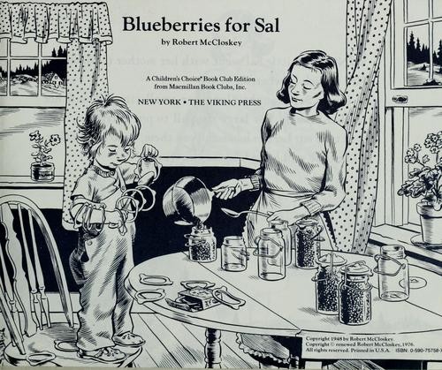 Blueberries for Sal Robert McCloskey