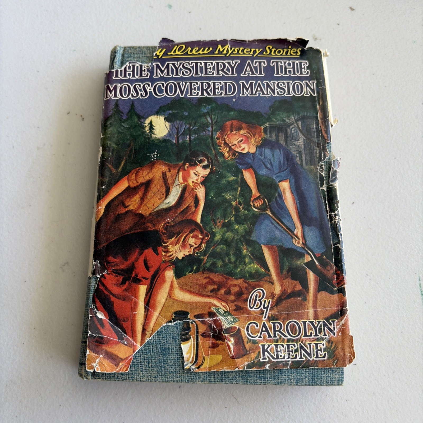 1948 HBDJ CAROLYN KEENE ~ NANCY DREW MYSTERY MYSTERY AT THE MOSS-COVERED MANSION