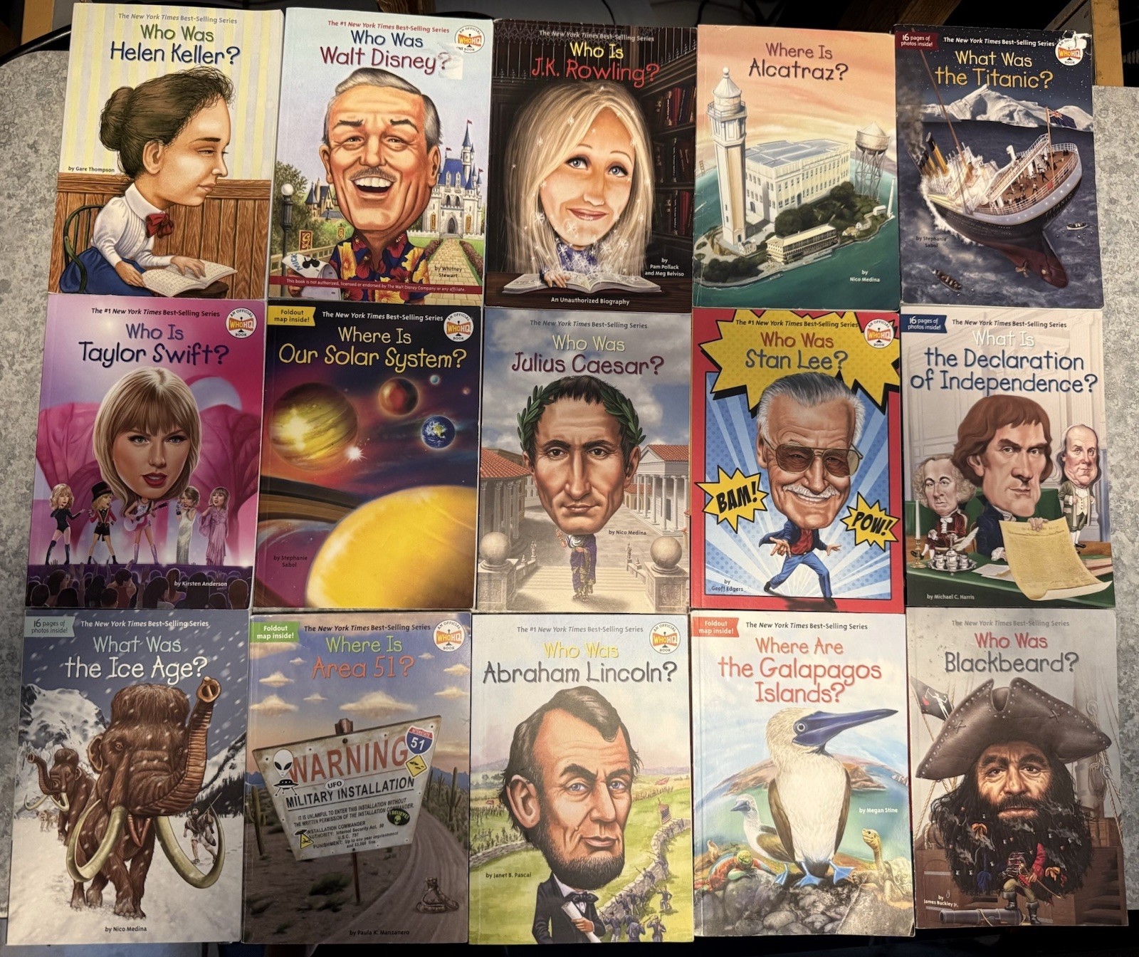 Lot Of 15 Who What Where Was Children’s Biography Books WhoHQ