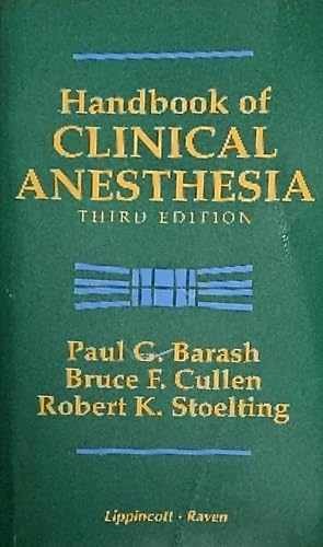 Handbook of Clinical Anesthesia – Paperback, by Barash Paul G.; – Acceptable v
