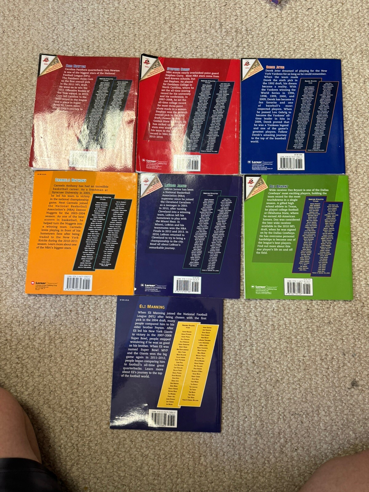 Lot Of 7 Various Amazing Athletes Books, As Shown (Paperback)) – GOOD