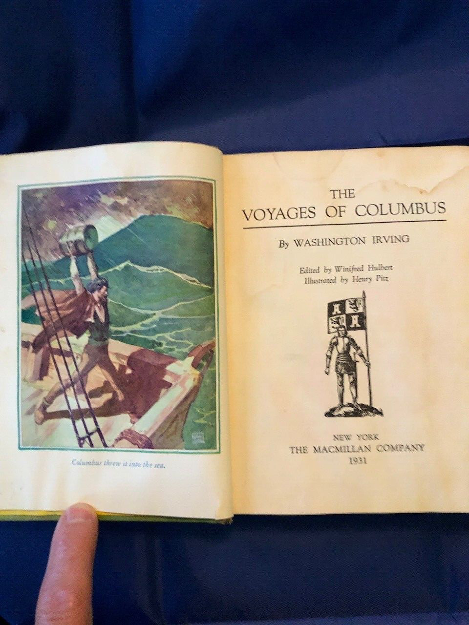 THE VOYAGES OF COLUMBUS BY WASHINGTON IRVING HB 254 pages 16 illustrations 1931