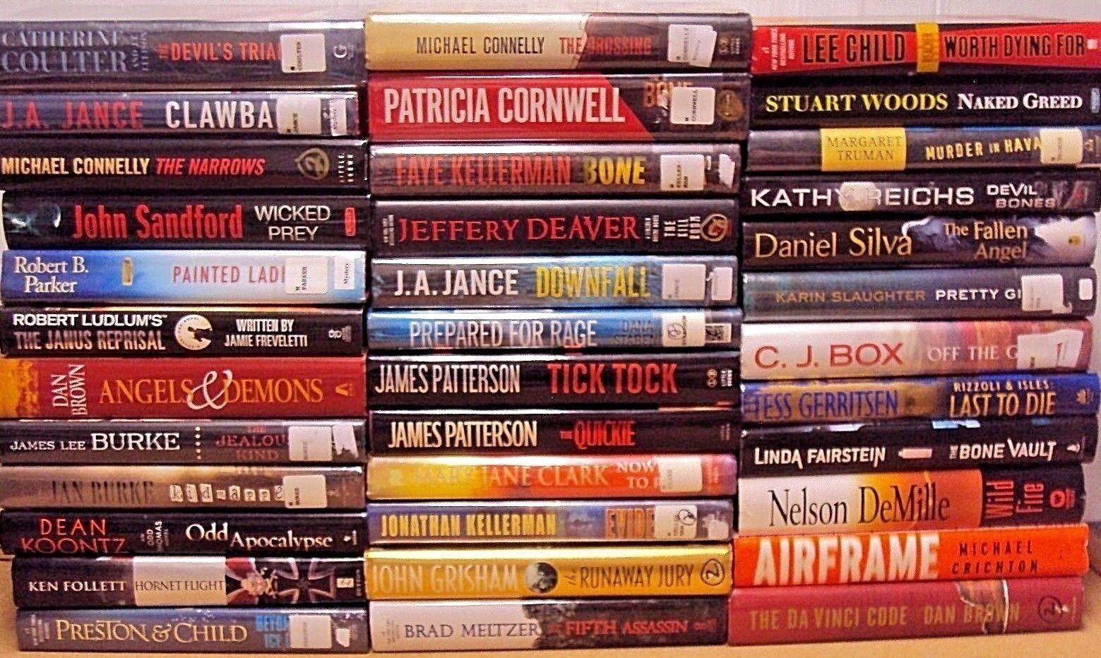 Lot of 9 Detective & Crime Thrillers – Hardcover Bestsellers