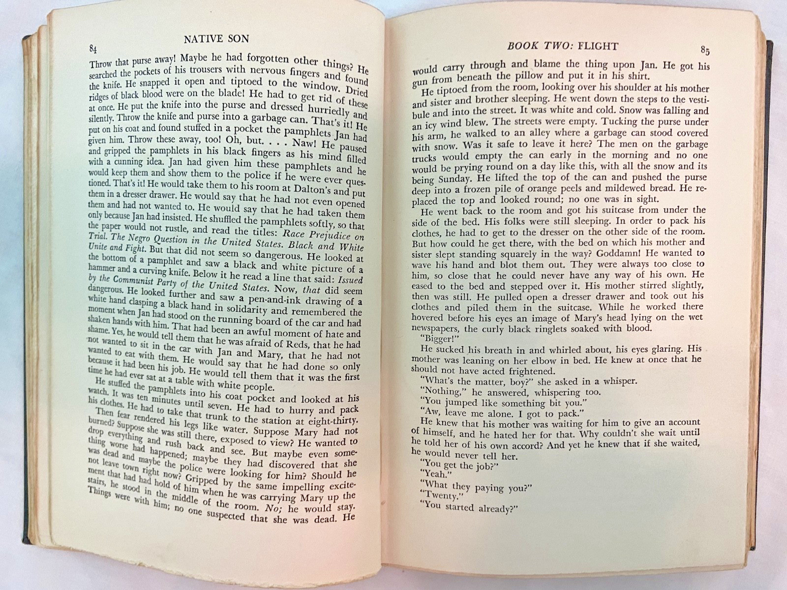 Native Son by Richard Wright (1940) First Edition, Hardcover Novel