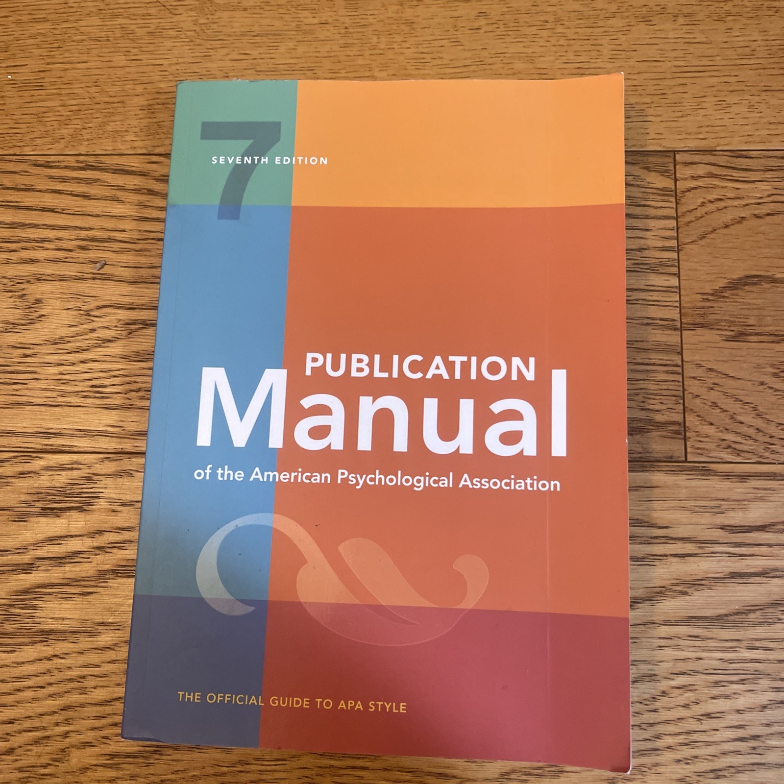 Publication Manual Of The American Psychology Association 7th Edition