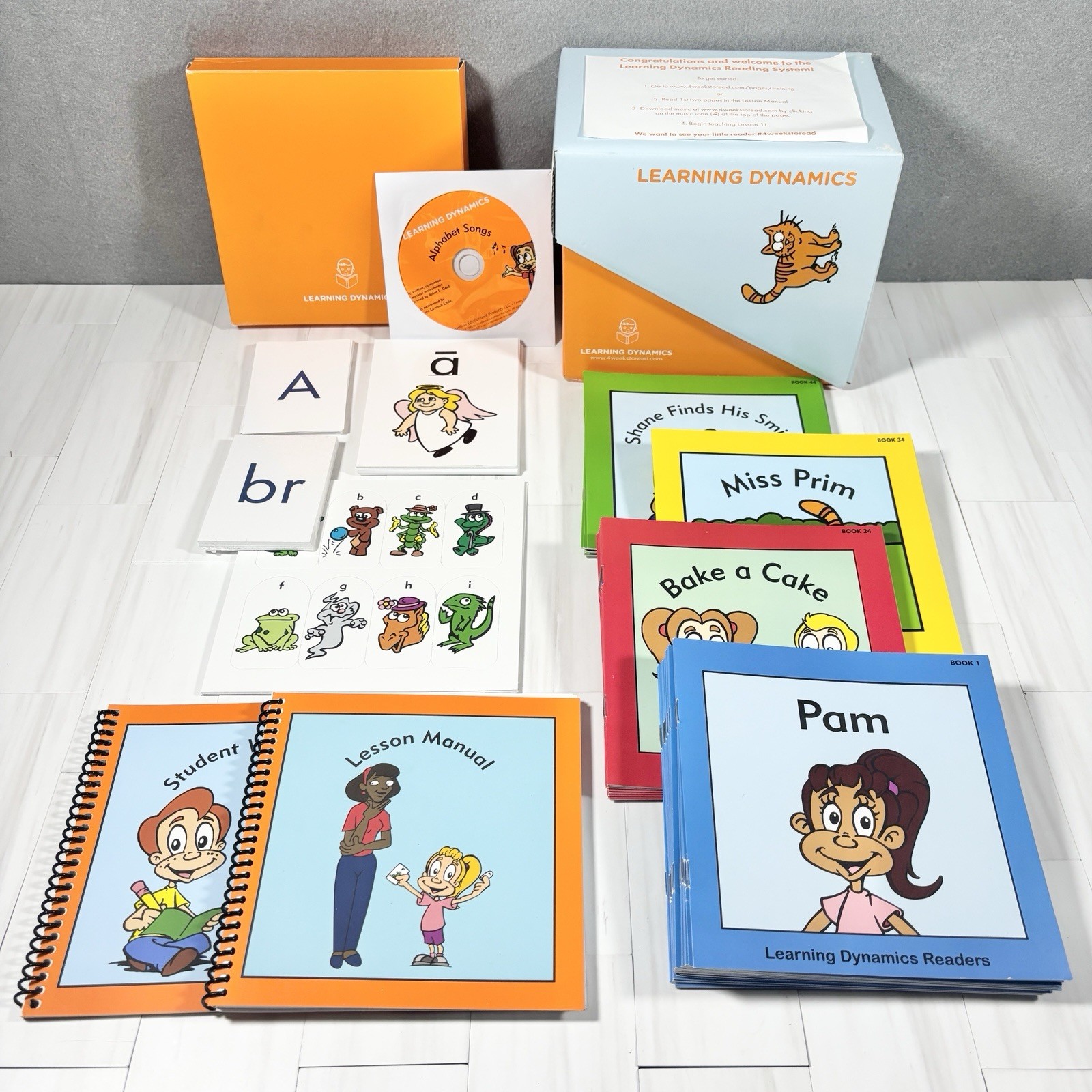 Learning Dynamics Reading System Homeschool Pre-K Complete CD Flash Cards Manual