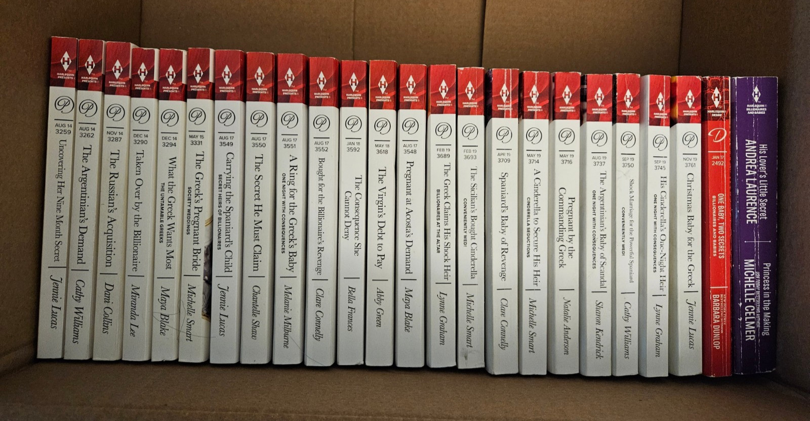 Lot of 24 from 2010s Harlequin Presents Romance Novels Graham Paperback Books