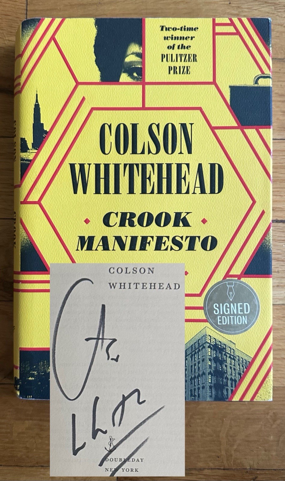 SIGNED Colson Whitehead Crook Manifesto (2023, HC) SIGNED 1st Printing NEW!