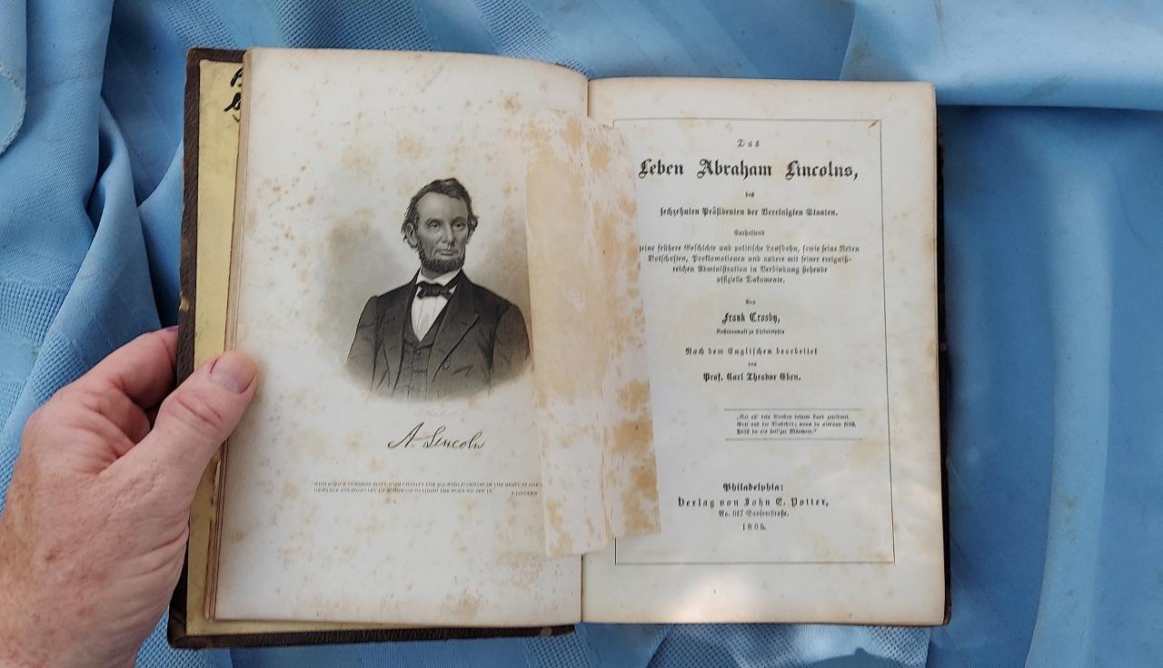 Life of Abraham Lincoln 1865 Printed in Germany 496 Pages