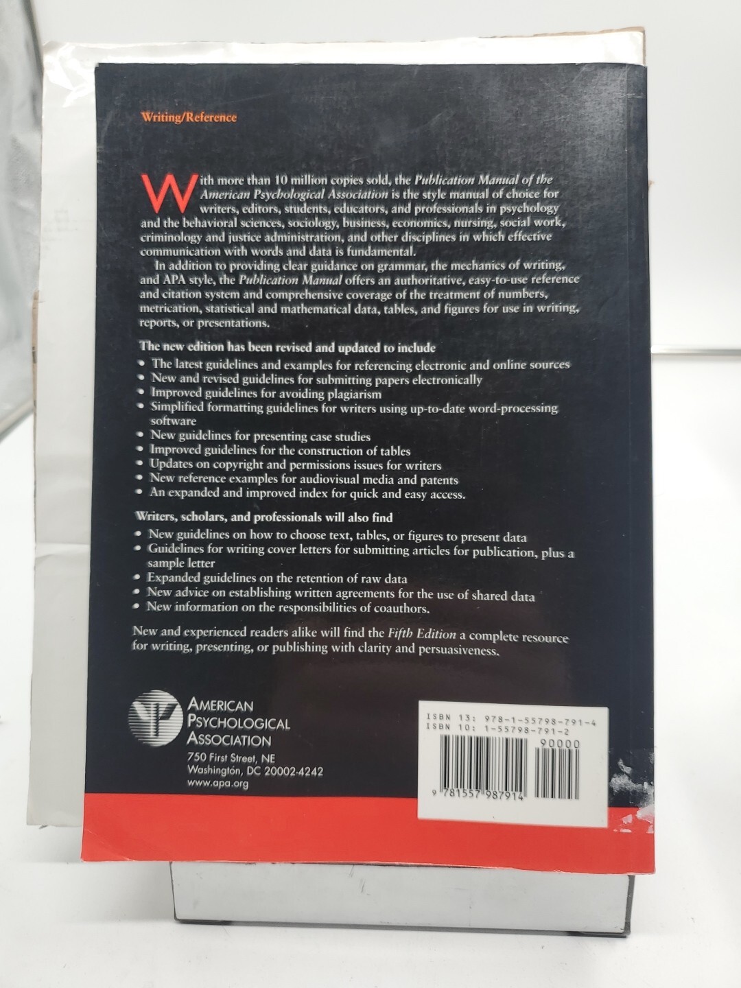 Publication Manual of the American Psychological Association Fifth Edition