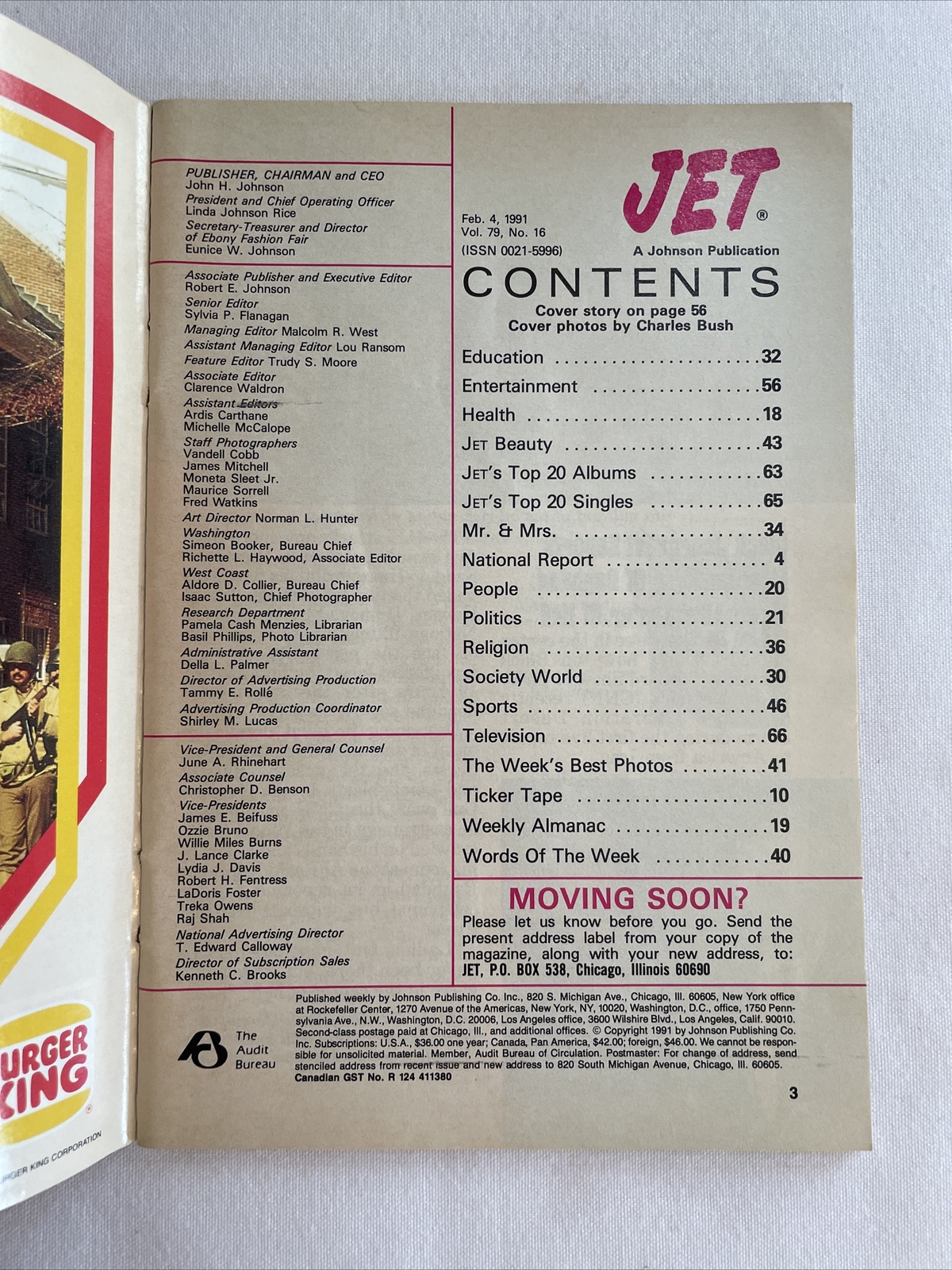 1991 February 4 JET Magazine, Arsenio Hall DARE Ambassador (MH37)