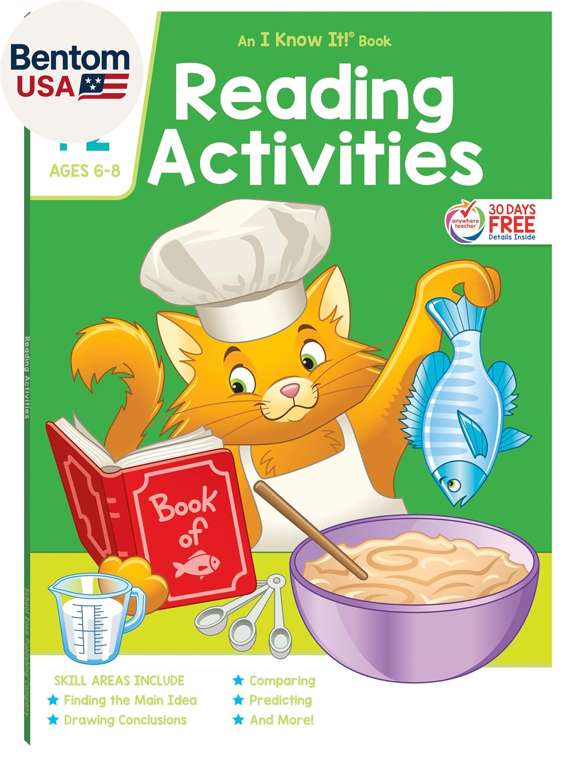 School Zone Reading Activities 1-2 Workbook: 64 Pages, 1St Grade, 2Nd Grade, Com