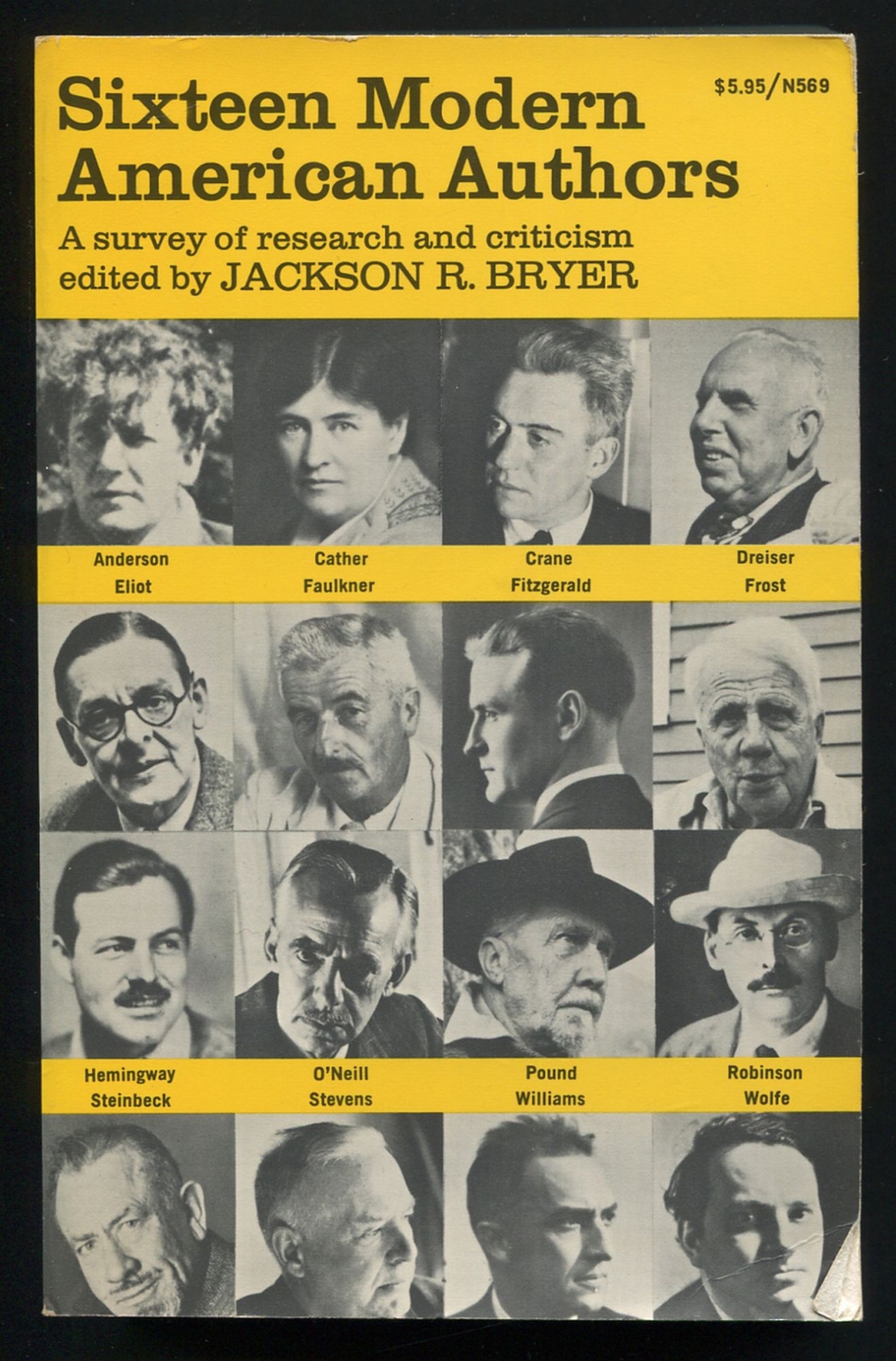 Jackson R BRYER / Sixteen Modern American Authors Survey of Research 1973