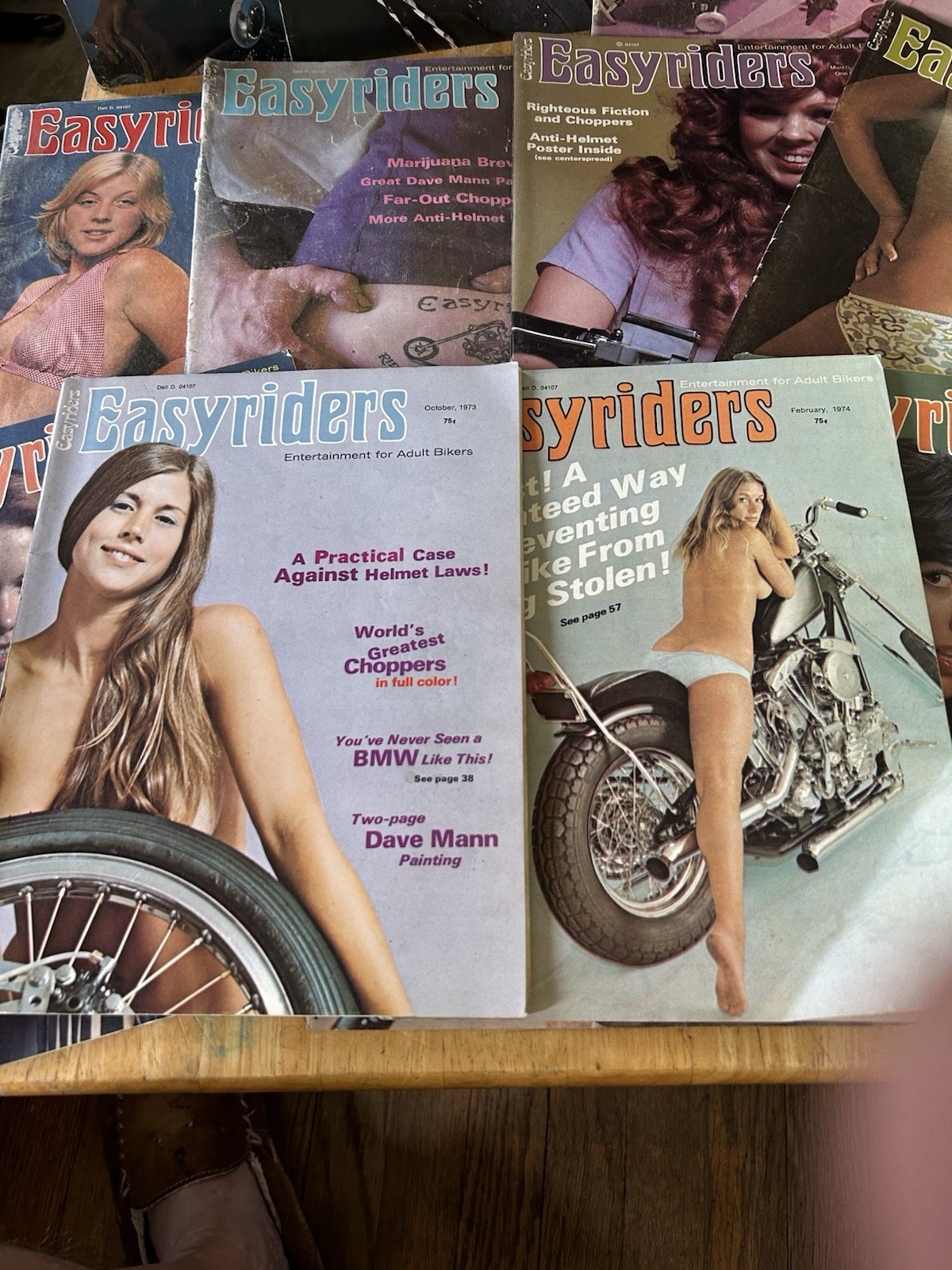 Easyrider Magazines Lot Of 12 Pre Owned Year 1972- 1976 All In The 1970s