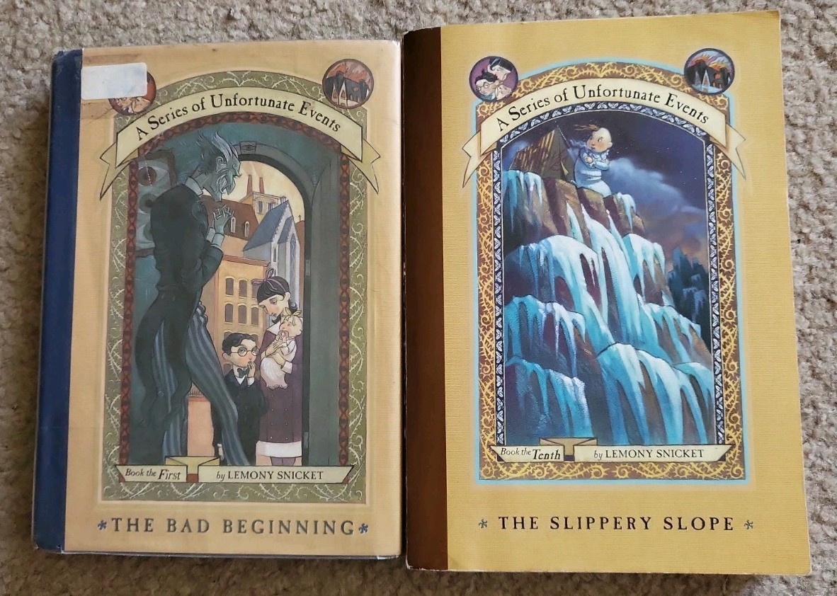 Lemony Snicket- A Series Of Unfortunate Events Book 1 * First Edition & Book 10