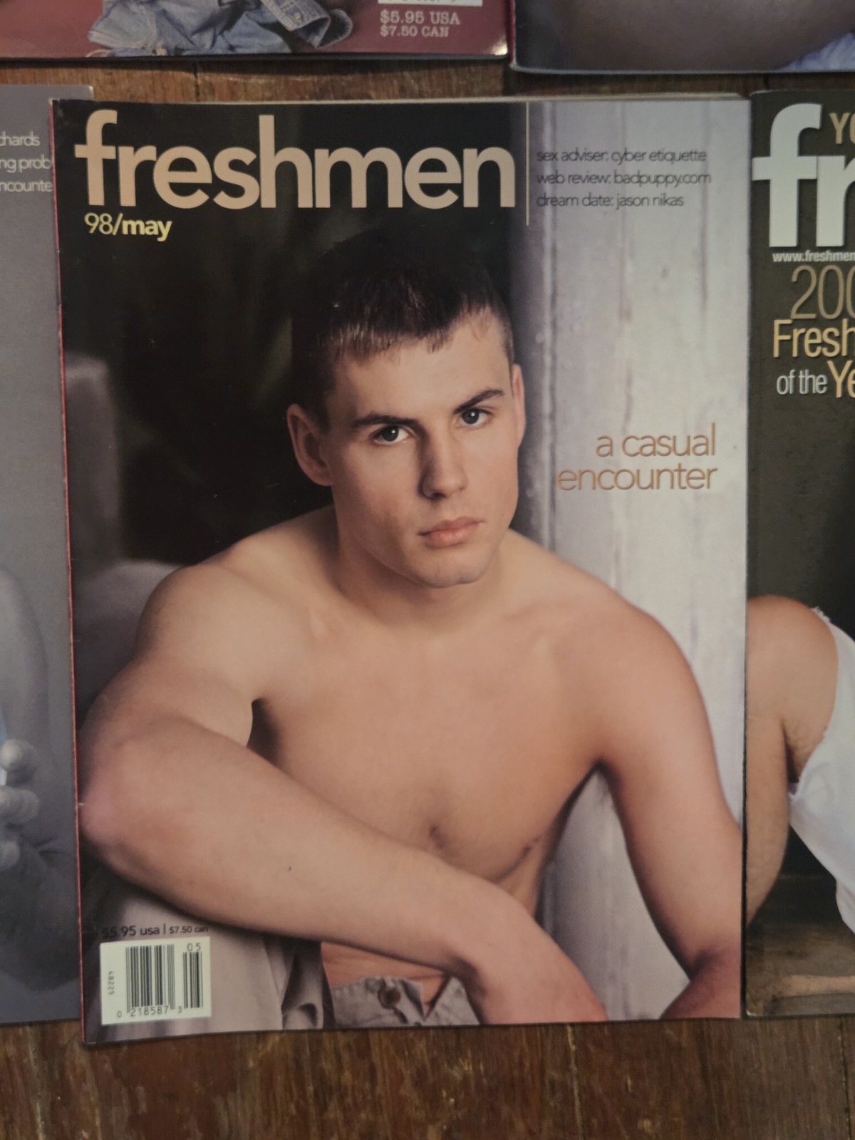 Rare Lot of 5 vintage Freshman Magazines from Late 1990s Nude Male Model RARE