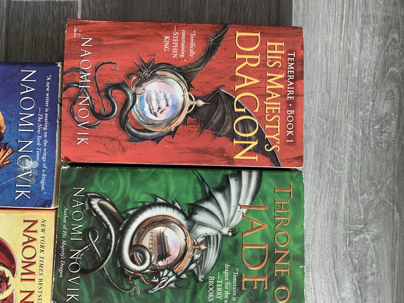 Naomi Novik Lot of 5 Temeraire Series #1-5 PB Books: Dragon Jade War Ivory Eagle