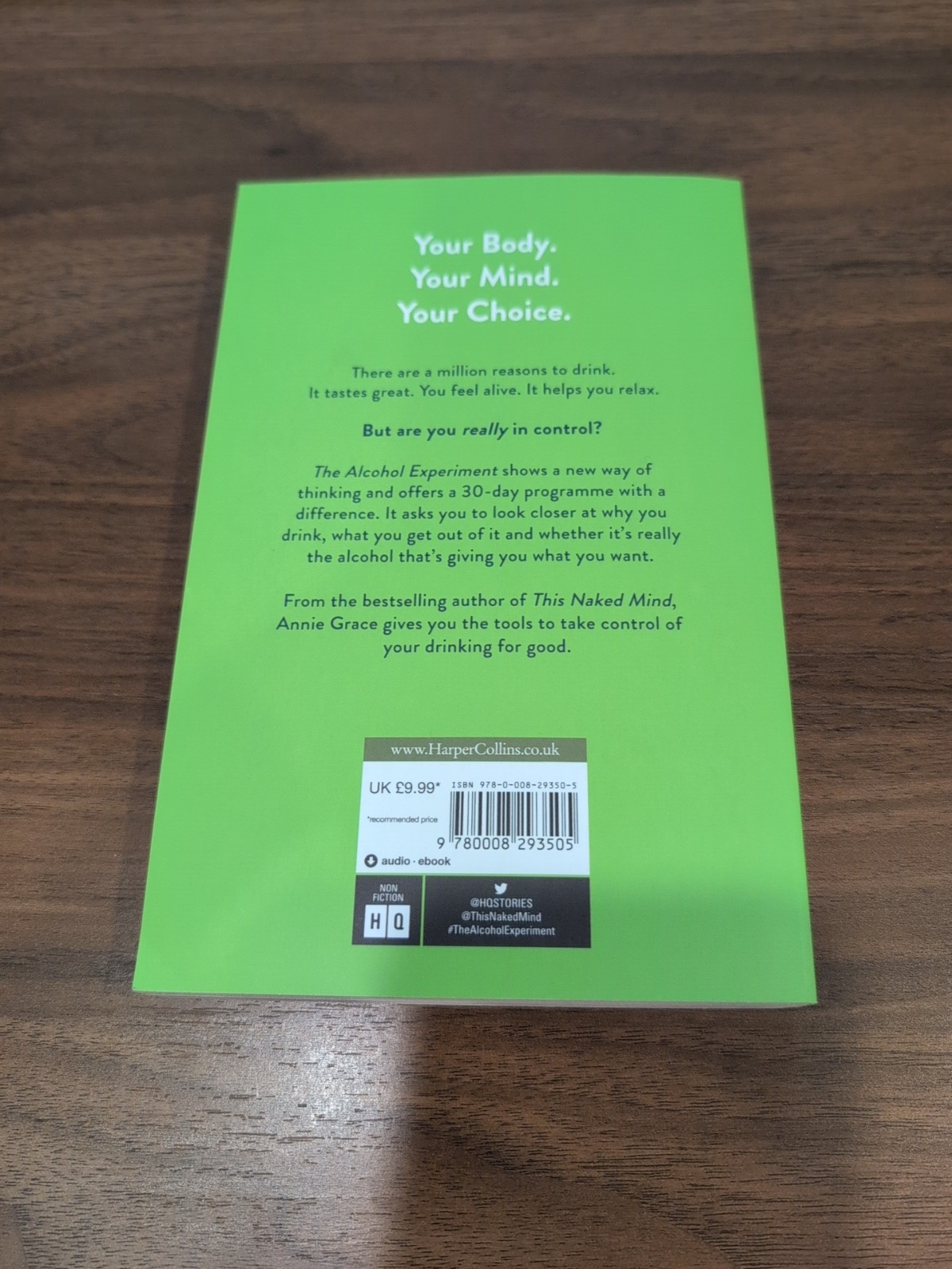 The Alcohol Experiment – Paperback By Grace, Annie