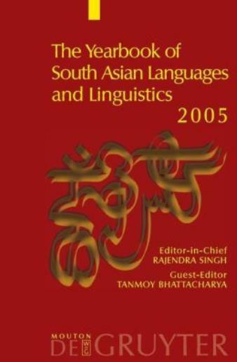 The Yearbook Of South Asian Languages And Linguistics, The Yearbook Of Sout…