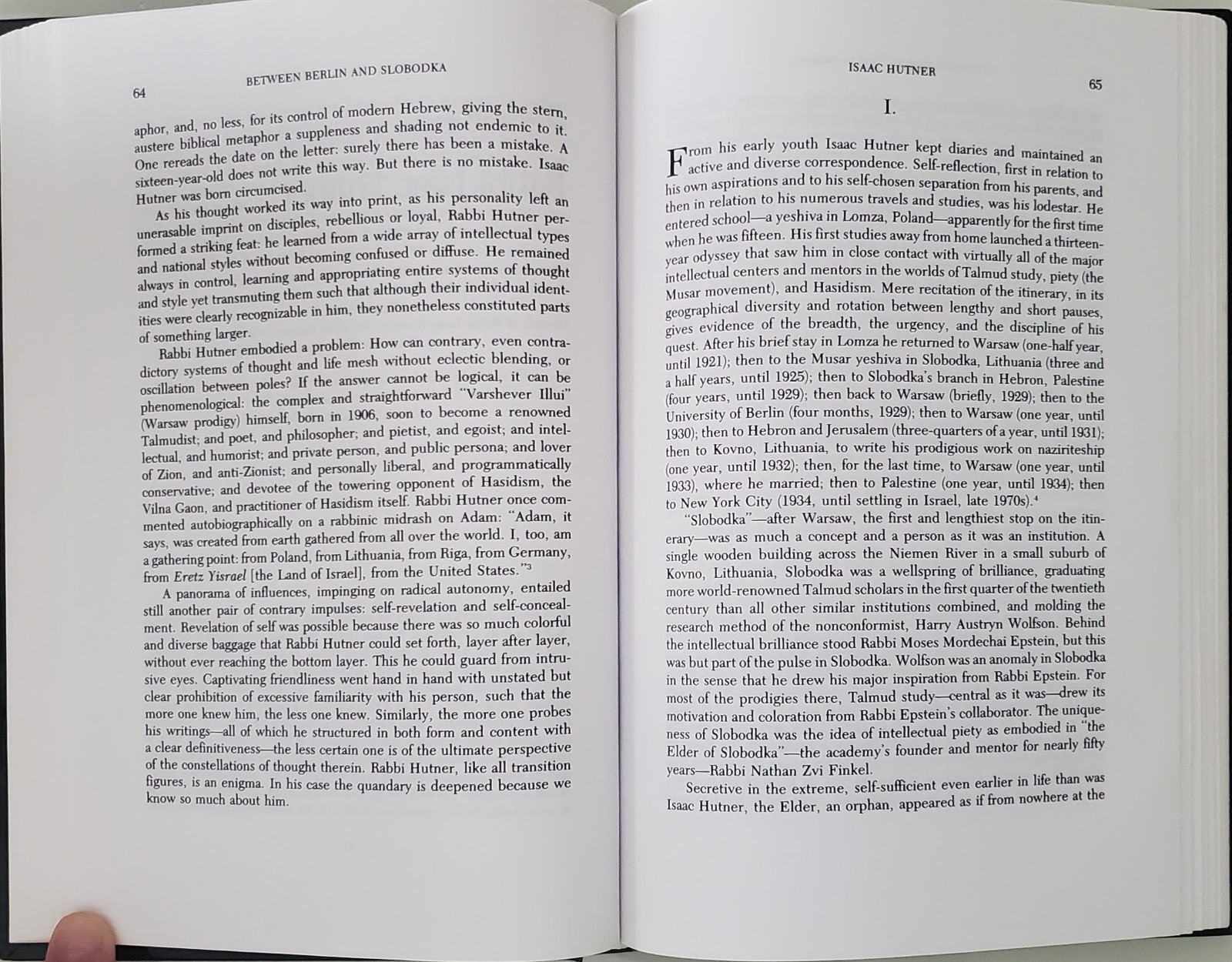 Between Berlin and Slobodka Hillel Goldberg Augmented Edition Hardcover Judaica