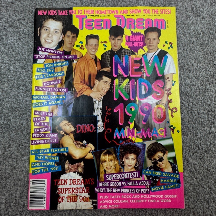 2 Teen Dream Magazines 17 Fall 1989 & 19 Spring 1990 NKOTB Gibson Savage Abdul