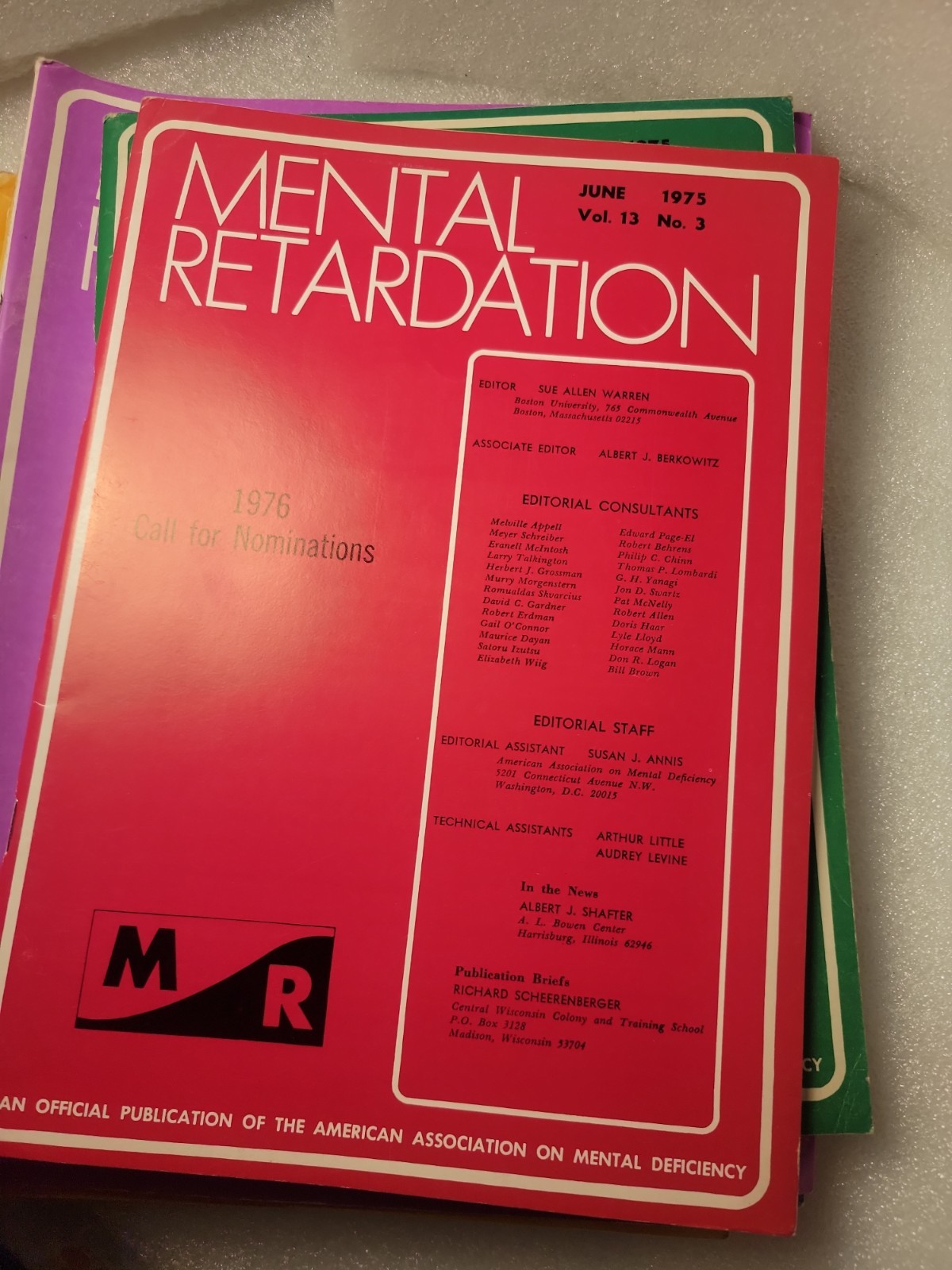 12pcs LOT! RARE FIND! Mental Retardation AAMD Magazines Publications