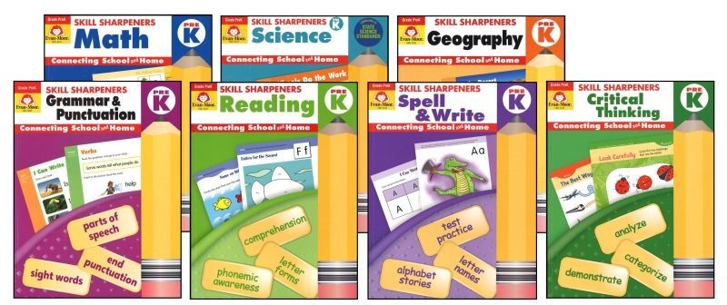 PreK 7-Subject Workbook Bundle Homeschool Curriculum Pre-K Pre Kindergarten