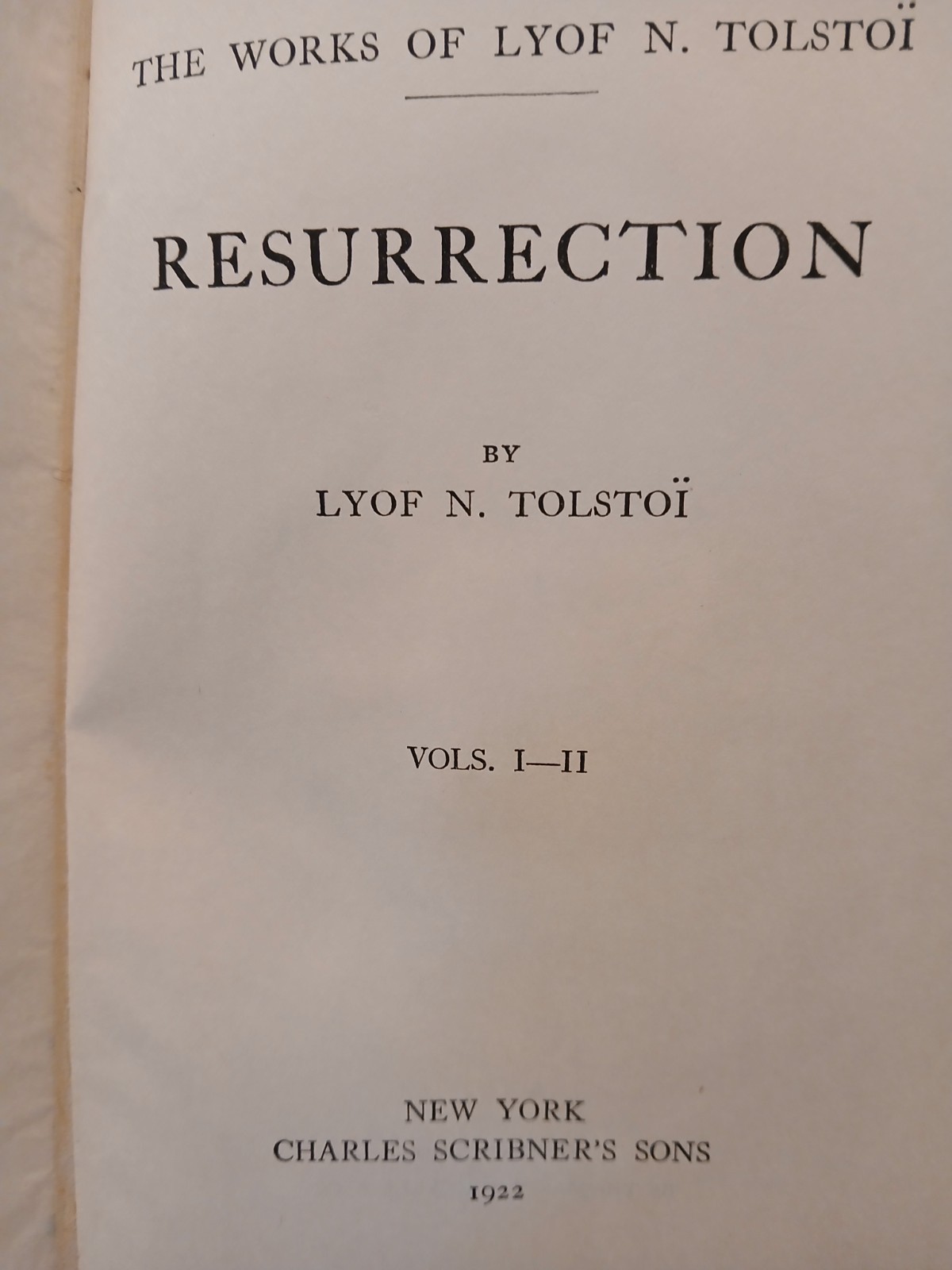 LEO TOLSTOY Selected Works 7 vol Scribner’s 1922 edition