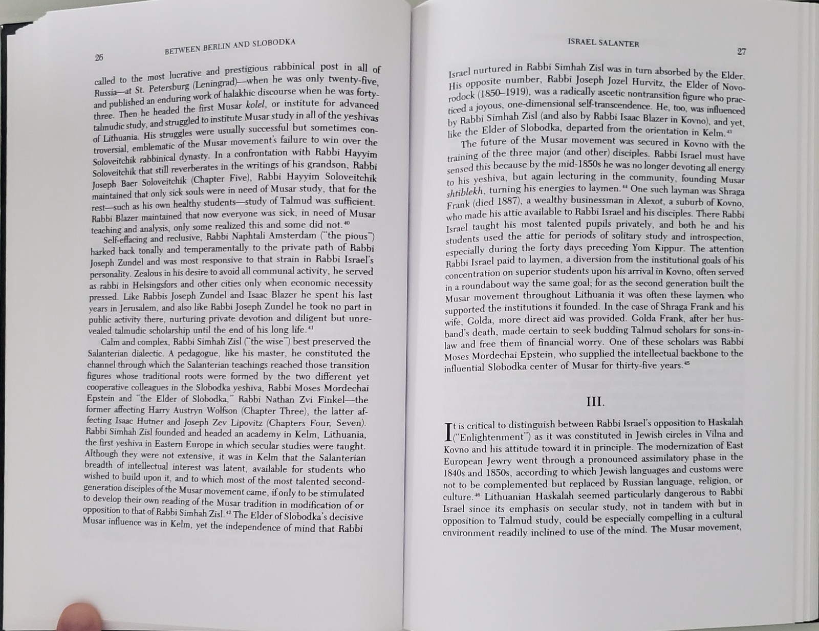 Between Berlin and Slobodka Hillel Goldberg Augmented Edition Hardcover Judaica