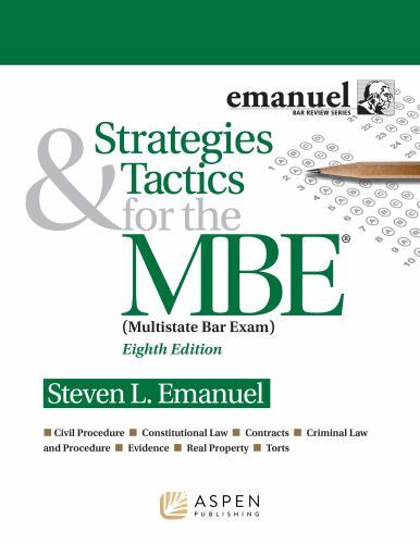 Strategies & Tactics for the MBE by Steven L Emanuel: New