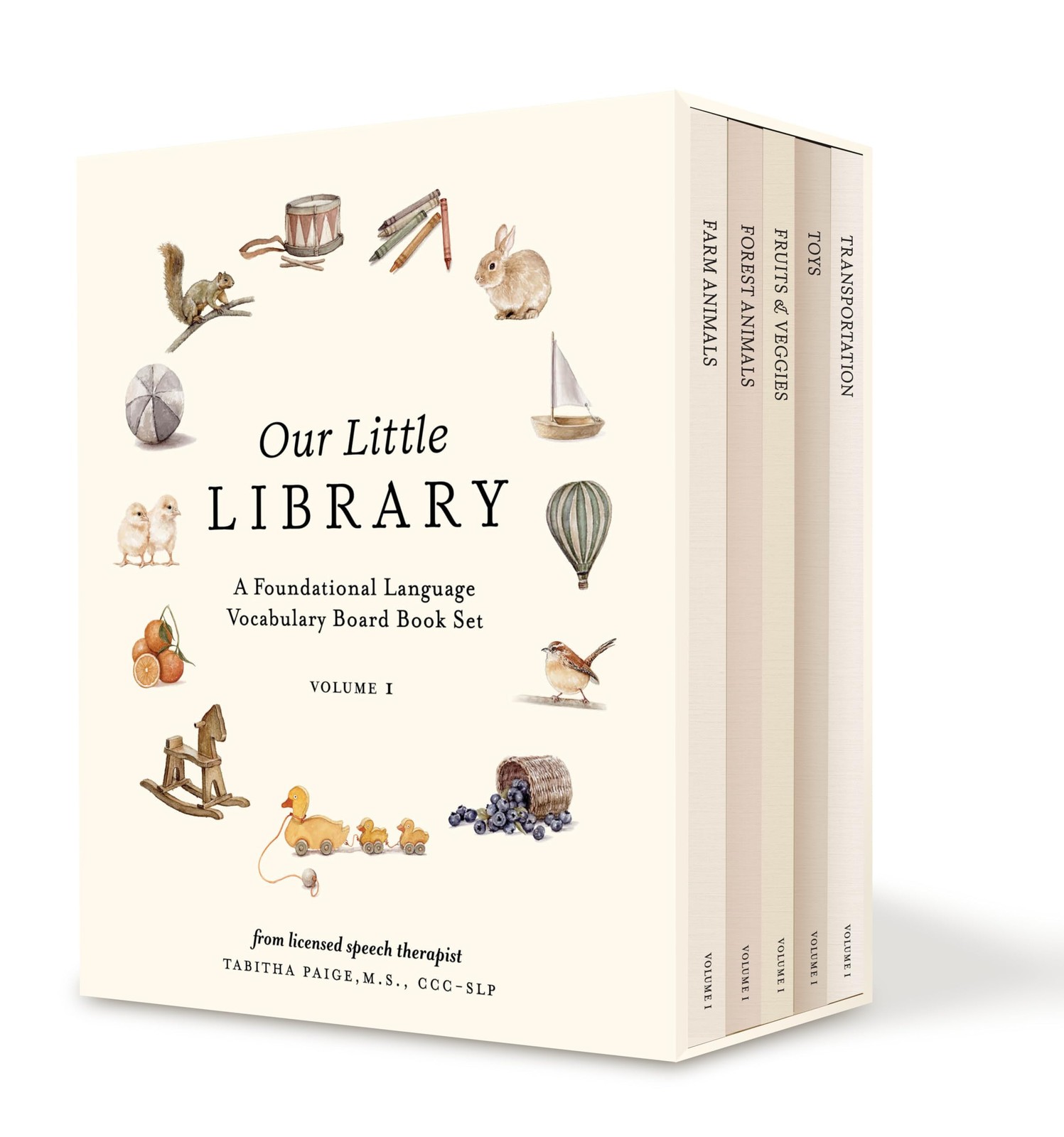 Our Little Library: A Foundational Language Vocabulary Board Book Set for Ba…