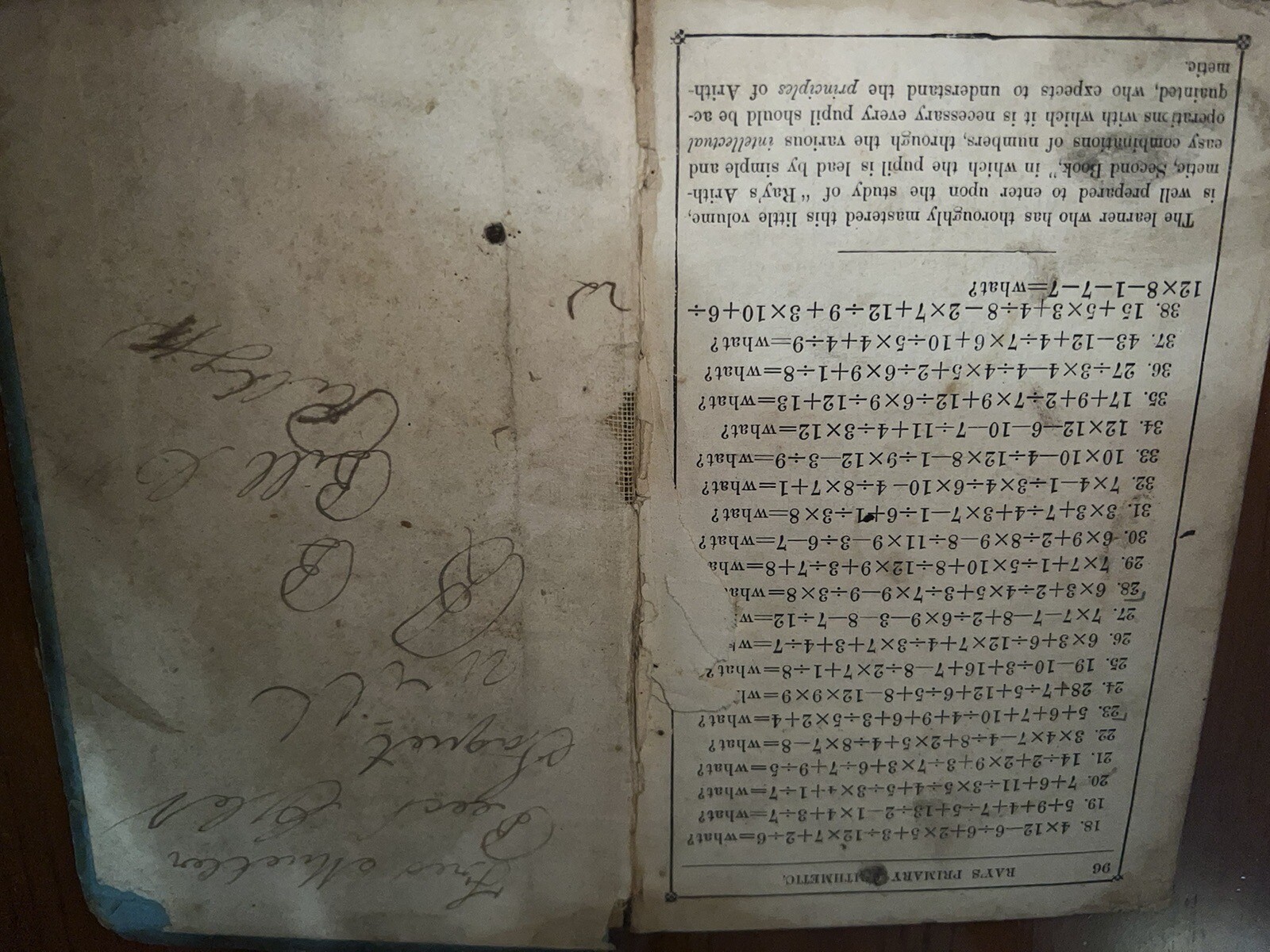 1857 Ray’s Practical Arithmetic Third Book by Joseph Ray, M.D.