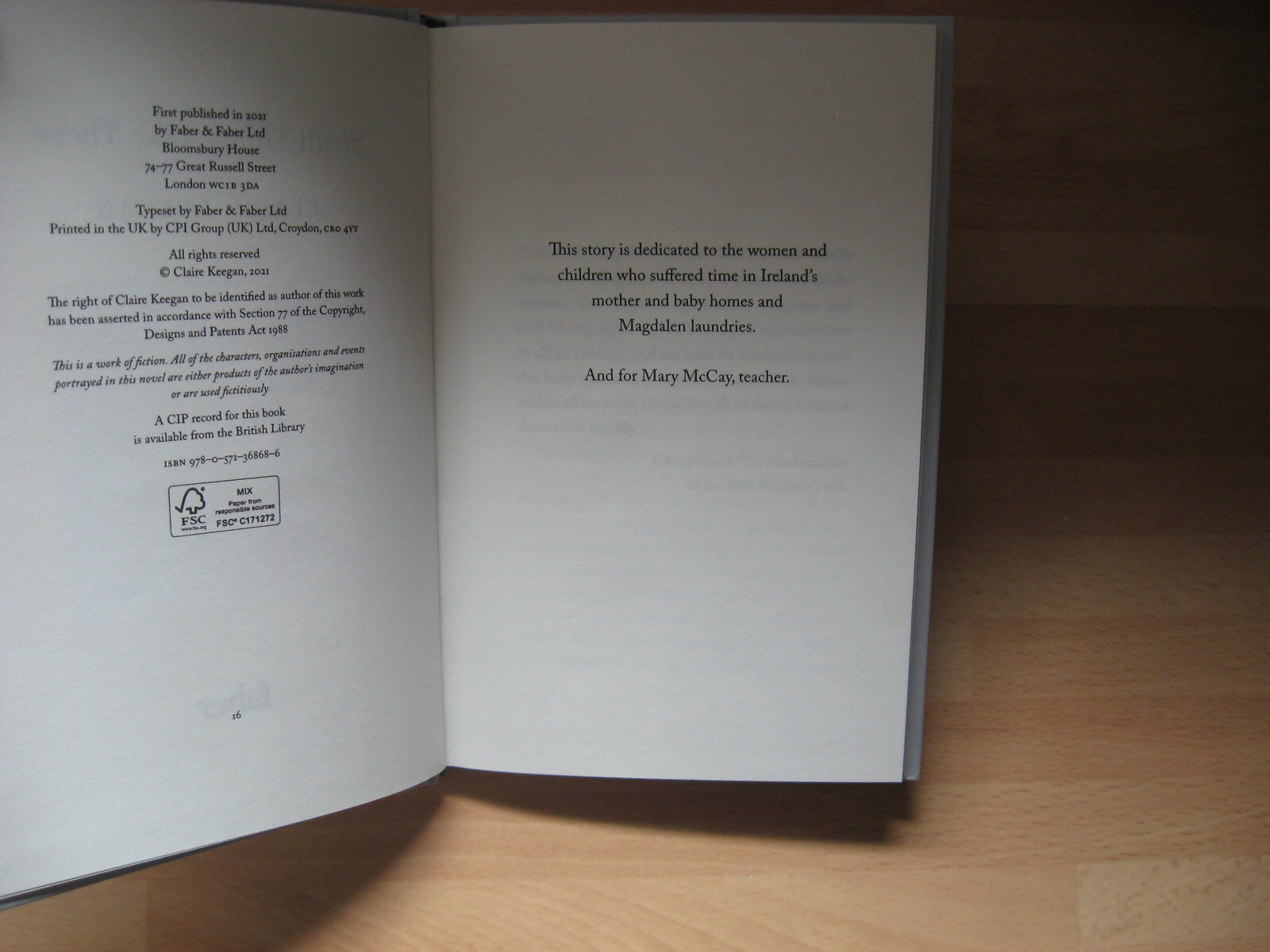 Claire Keegan signed Small Things Like These HB Booker Prize 2022 Shortlist film