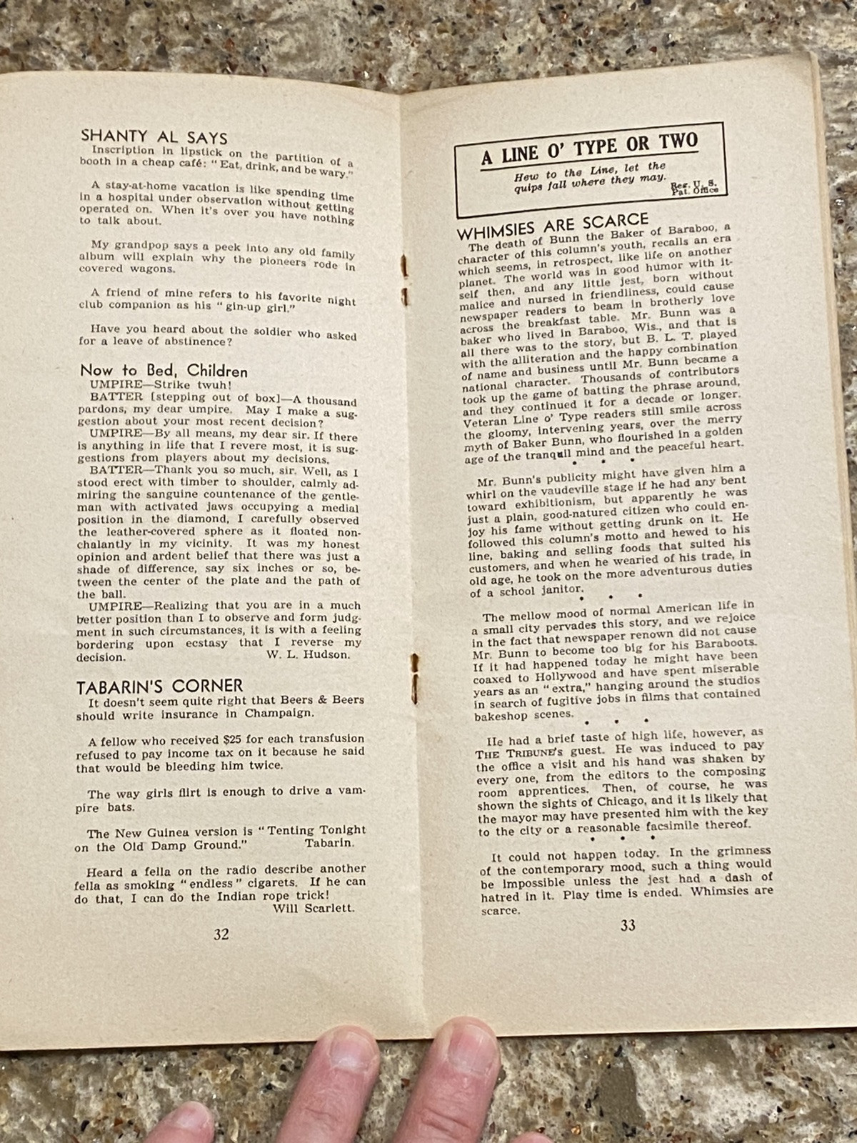 Vintage WWII Era CHICAGO TRIBUNE 1943 1944 LINE BOOK Quotes Wit Poetry Ephemera