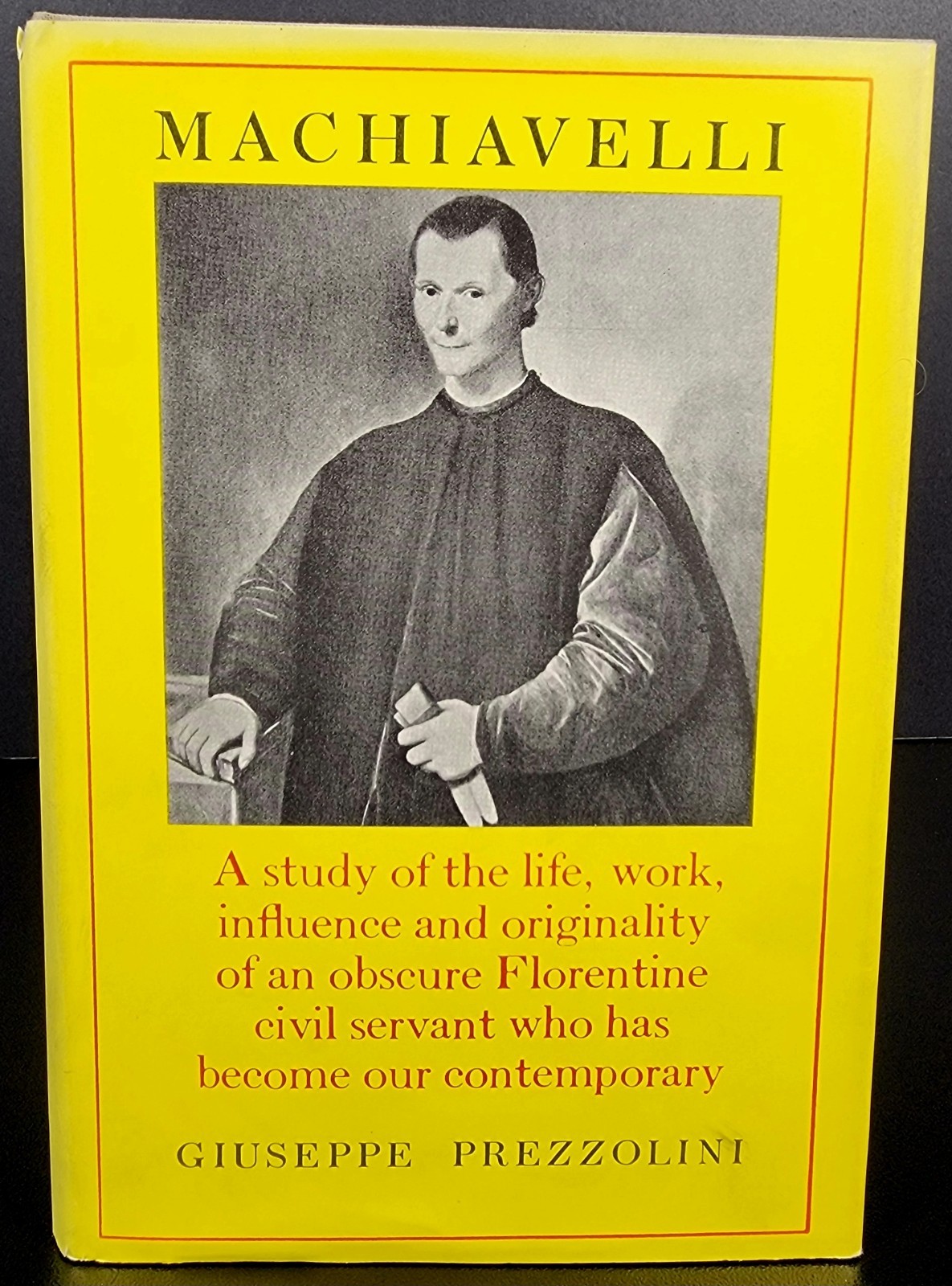 Machiavelli 1967 1st Edition Giuseppe Prezzolini HC DJ Farrar Straus Giroux