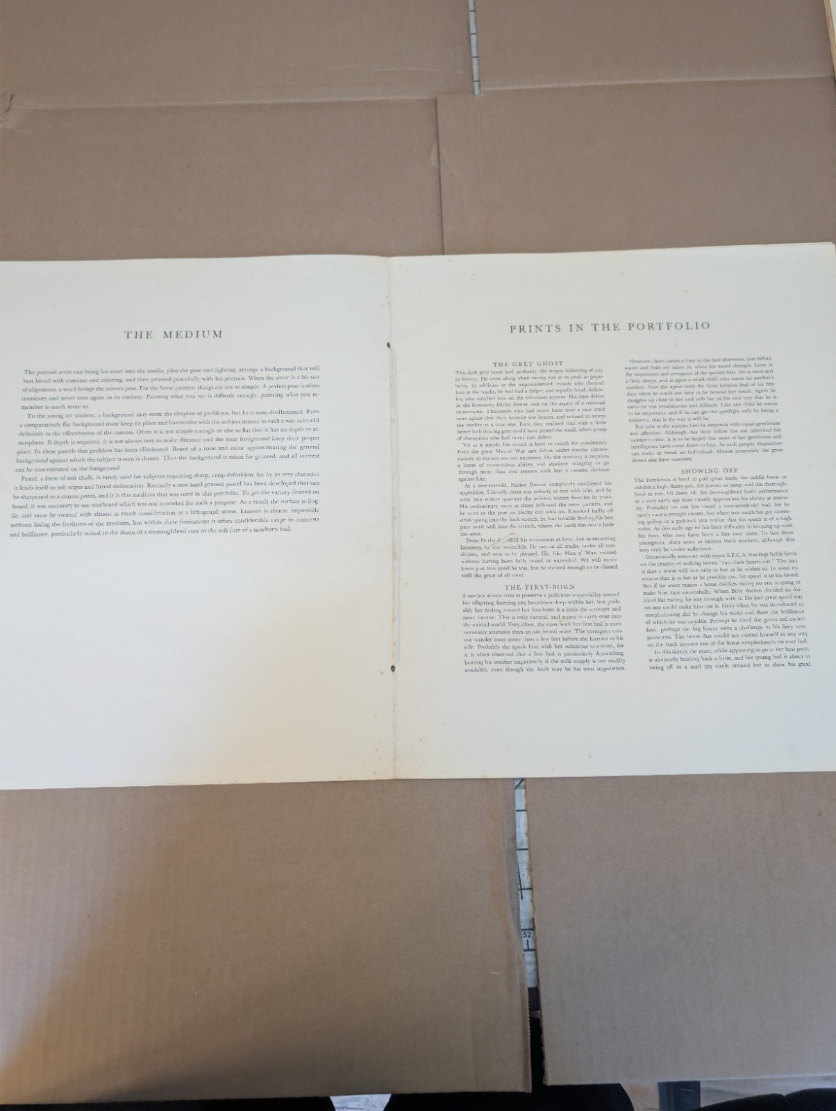 C.W. Anderson Grey Bay and Chestnut Horse Print Portfolio 1955 Harper 9 of 10