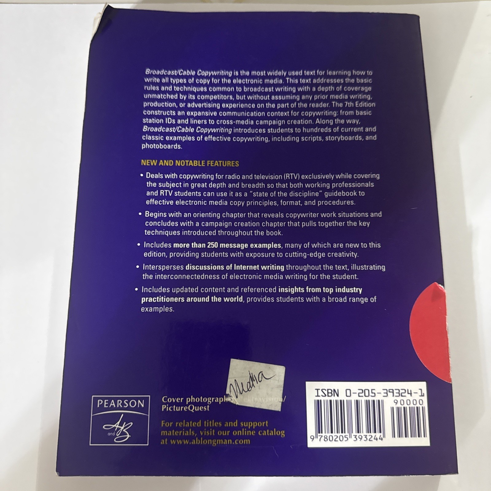 BROADCAST/CABLE COPYWRITING (7TH EDITION) By Peter B. Orlik Excellent Condition