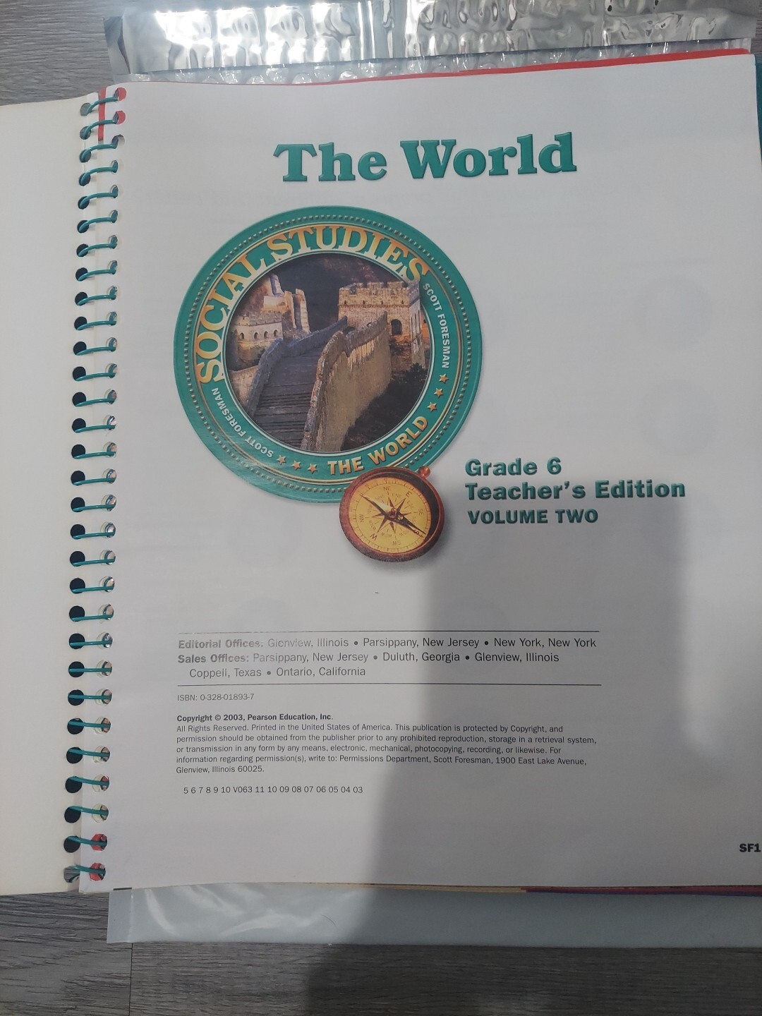 SCOTT FORESMAN: SOCIAL STUDIES, THE WORLD, GRADE 6, VOL. By Candy Dawson Boyd