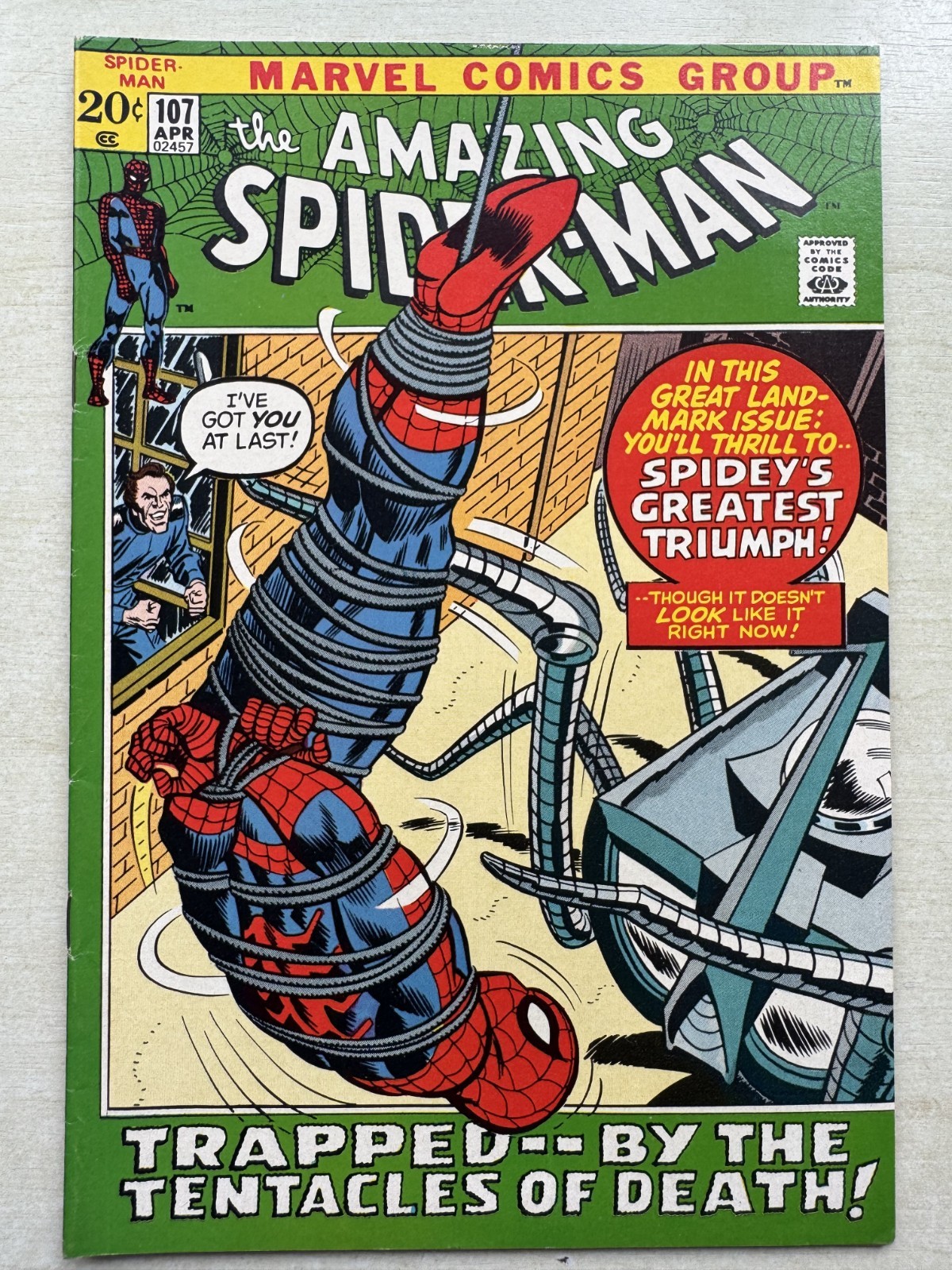 Amazing Spider-Man #107 FN/VF (7.0) Spider Slayer Story Marvel Comics