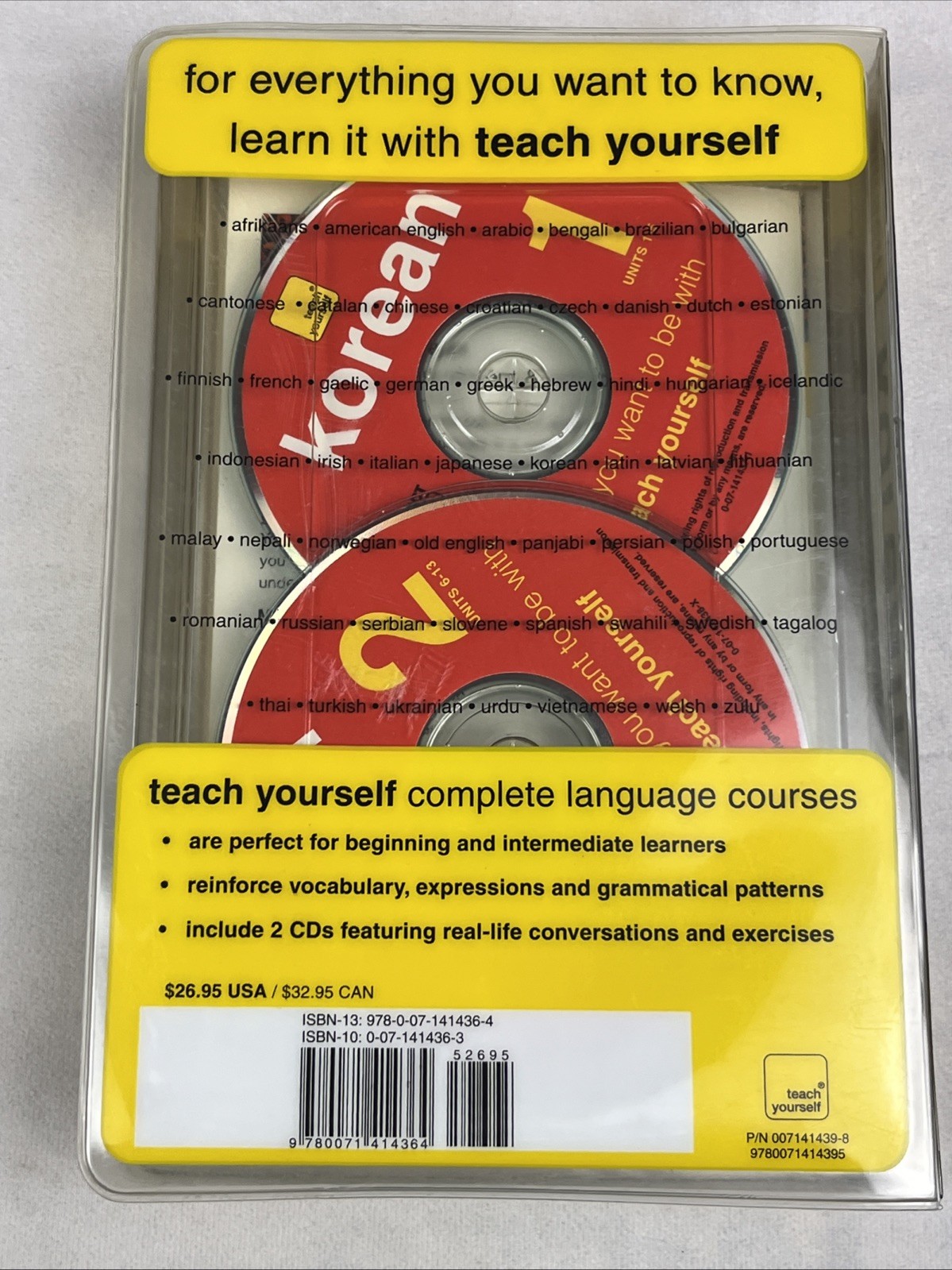 Teach Yourself Korean Complete Course Package (Book + 2 CDs)