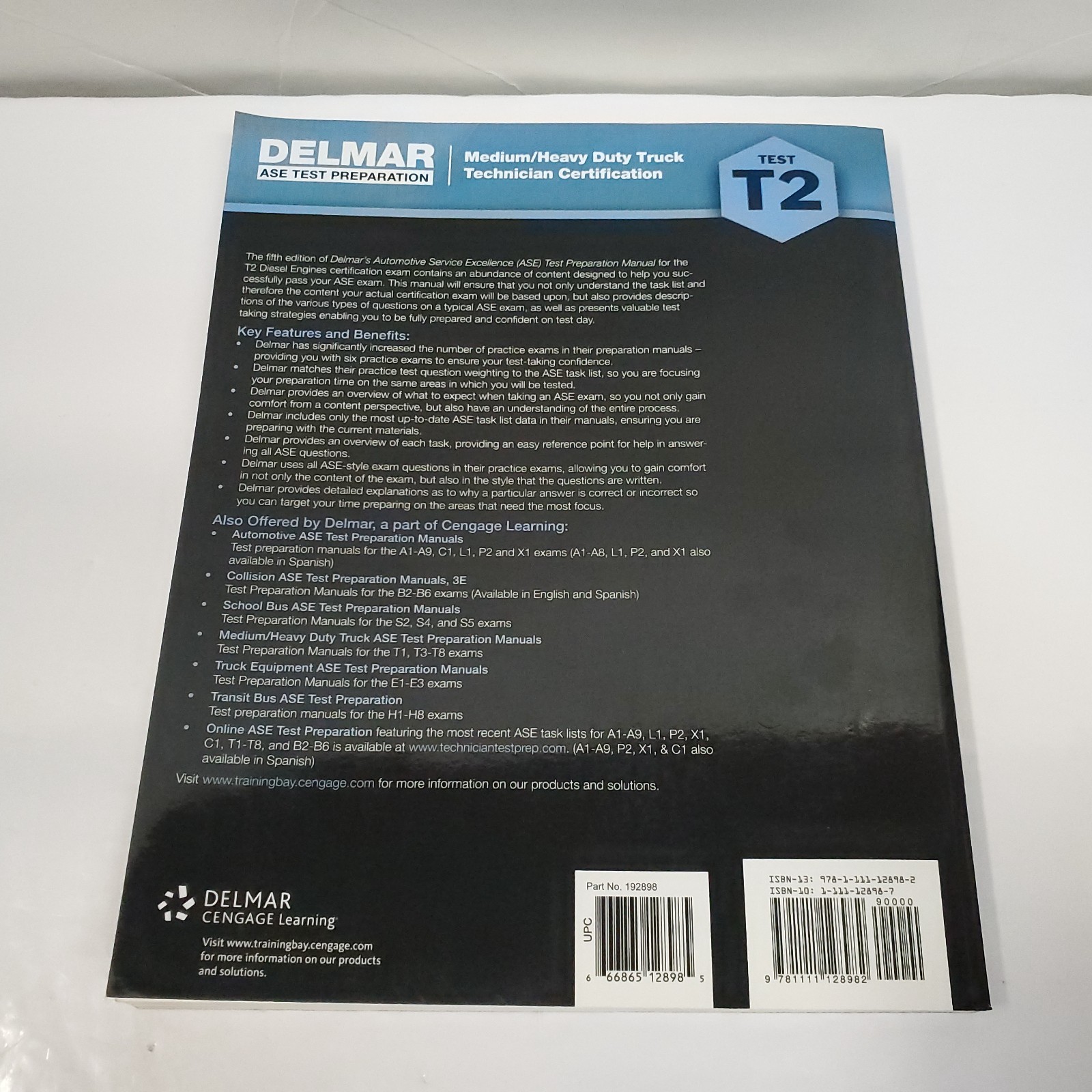 Delmar ASE Test Preparation Diesel Engines T2 Study Guide Book