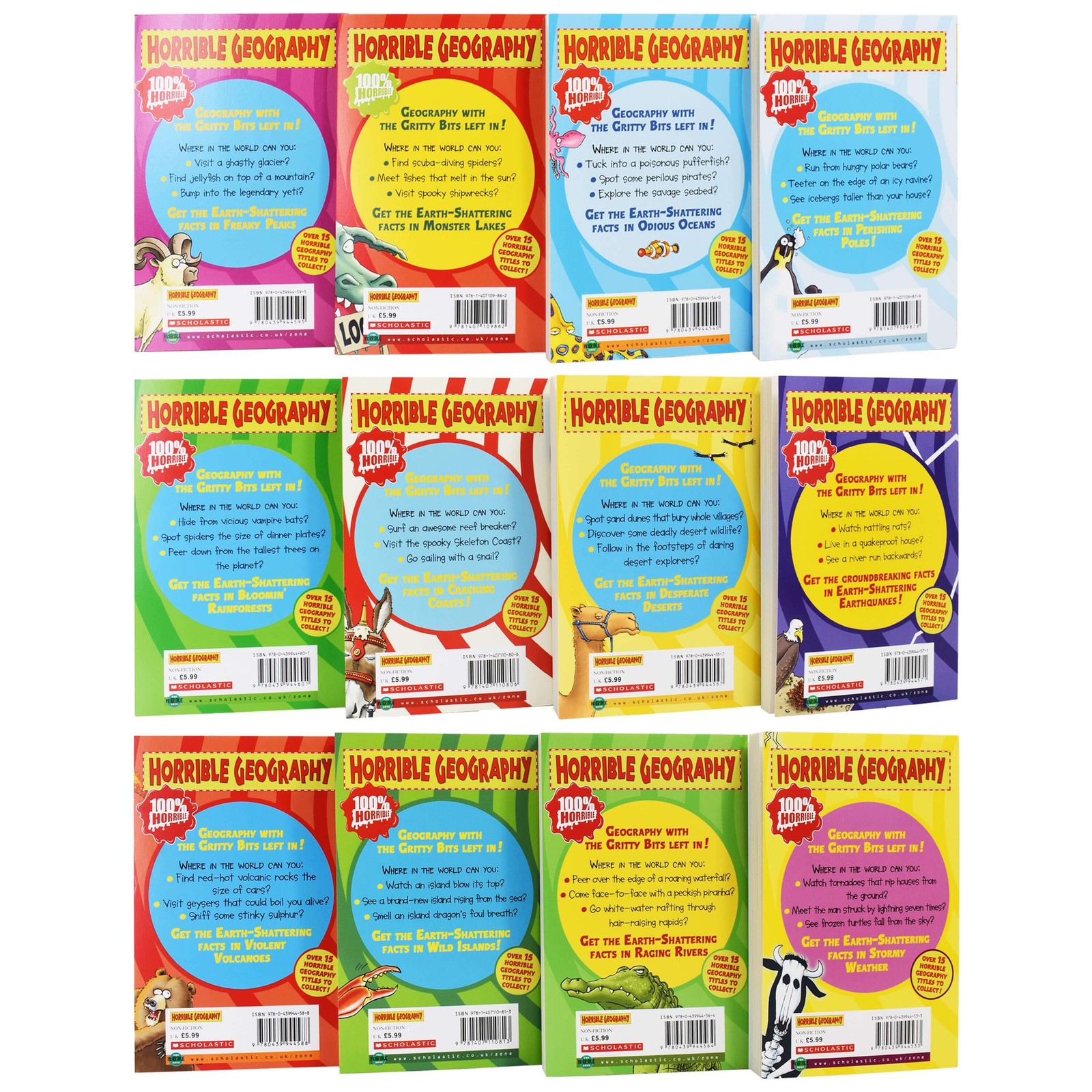 Horrible Geography Collection 12 Books Set By Anita Ganeri – Ages 9-14 – PB