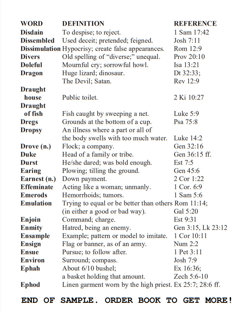 KING JAMES BIBLE COMPANION | DAVID W DANIELS | 24 PAGES | 600 WORDS | 10 – PACK