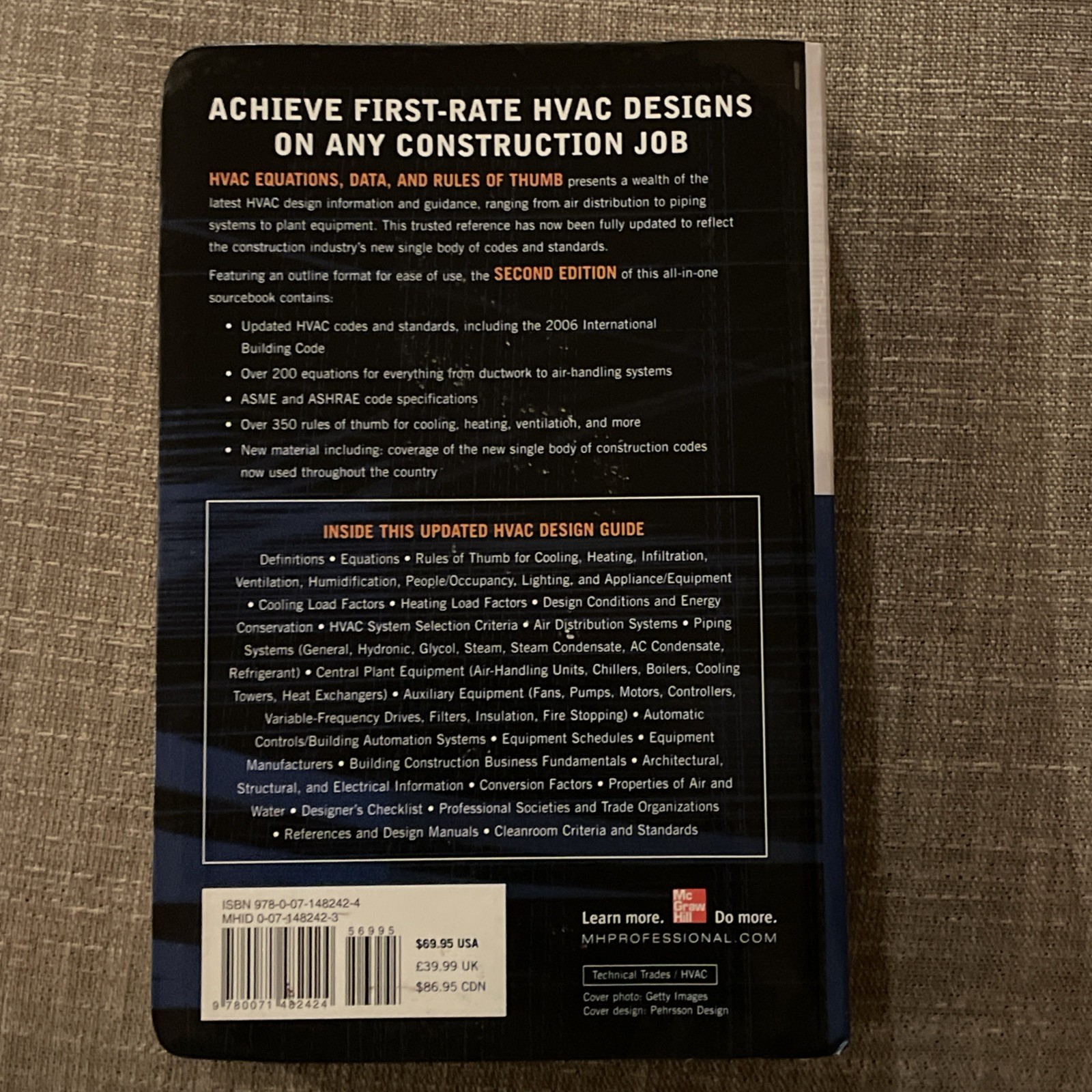 HVAC Equations Data and Rules of Thumb Second Edition Arthur Bell Jr PB