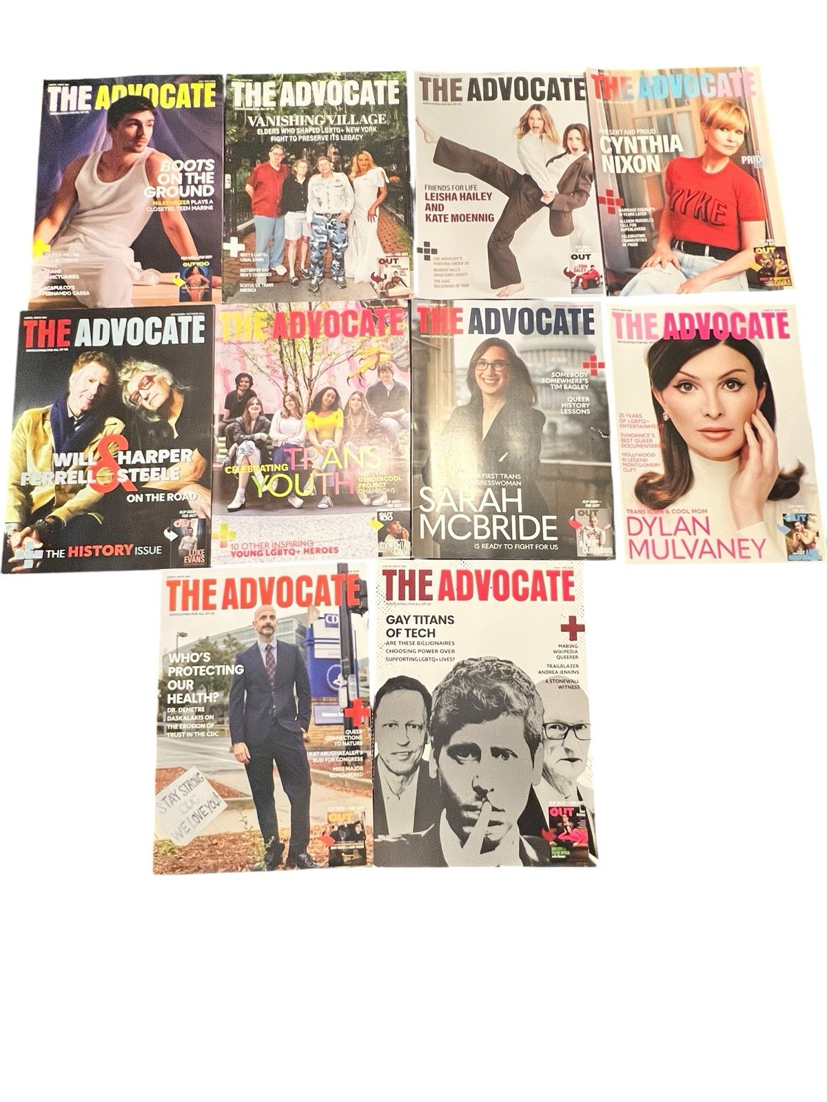 Out Magazine /The Advocate Lot 10 NEW 2026 /2025 2024/ 70$ Retail