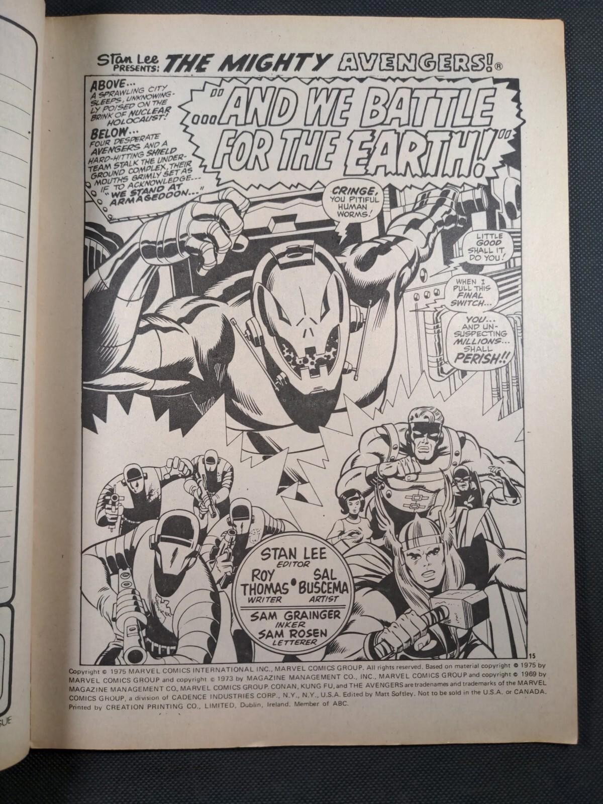Marvel Comics: The Avengers Issue Number 102 August 1975