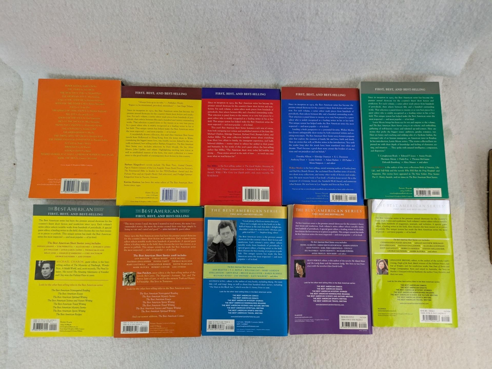 Lot of 21 of THE BEST AMERICAN SHORT STORIES 1988-1996, 1998-2007, 2009 & 2011