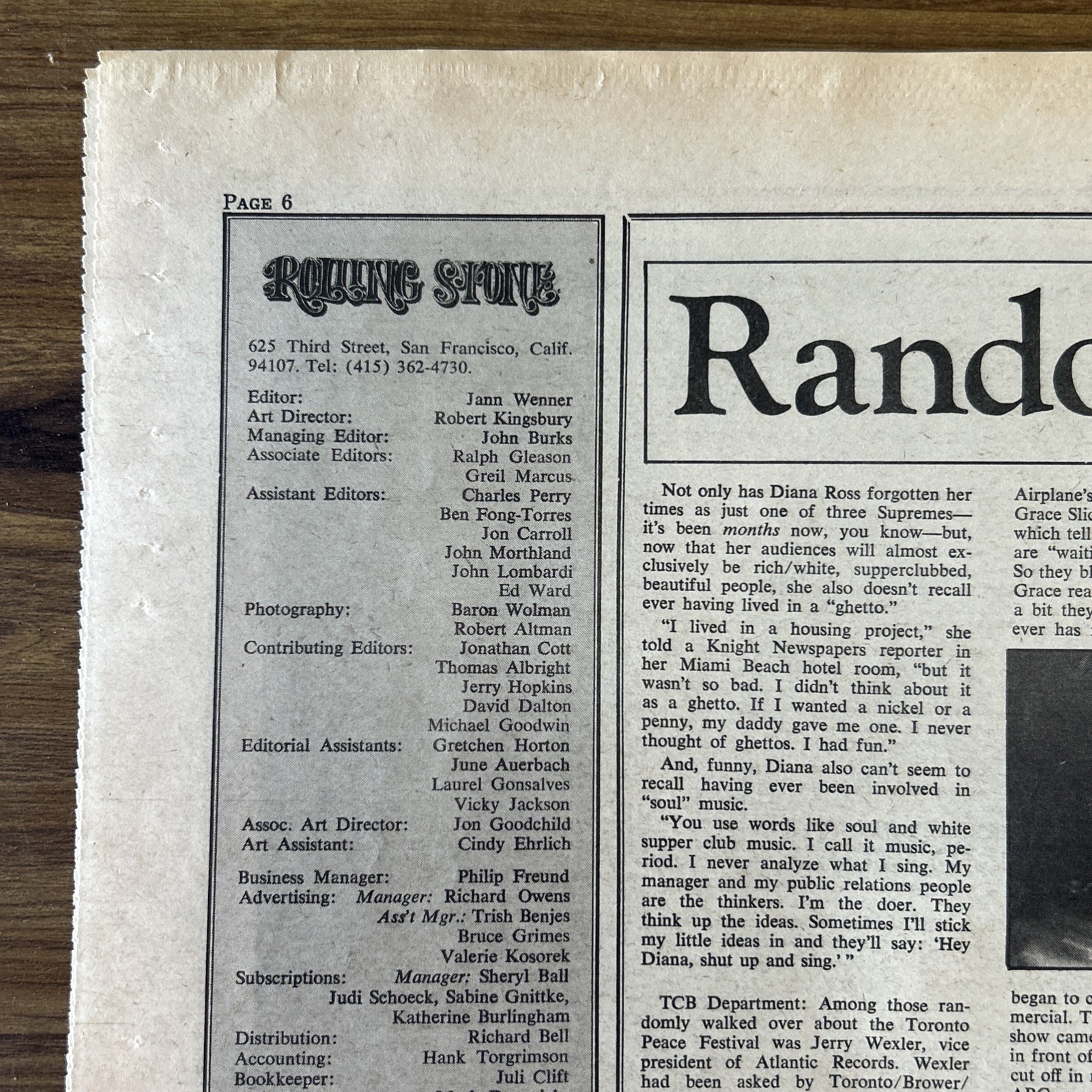 April 30, 1970 Rolling Stone Newspaper Magazine #57 Paul McCartney