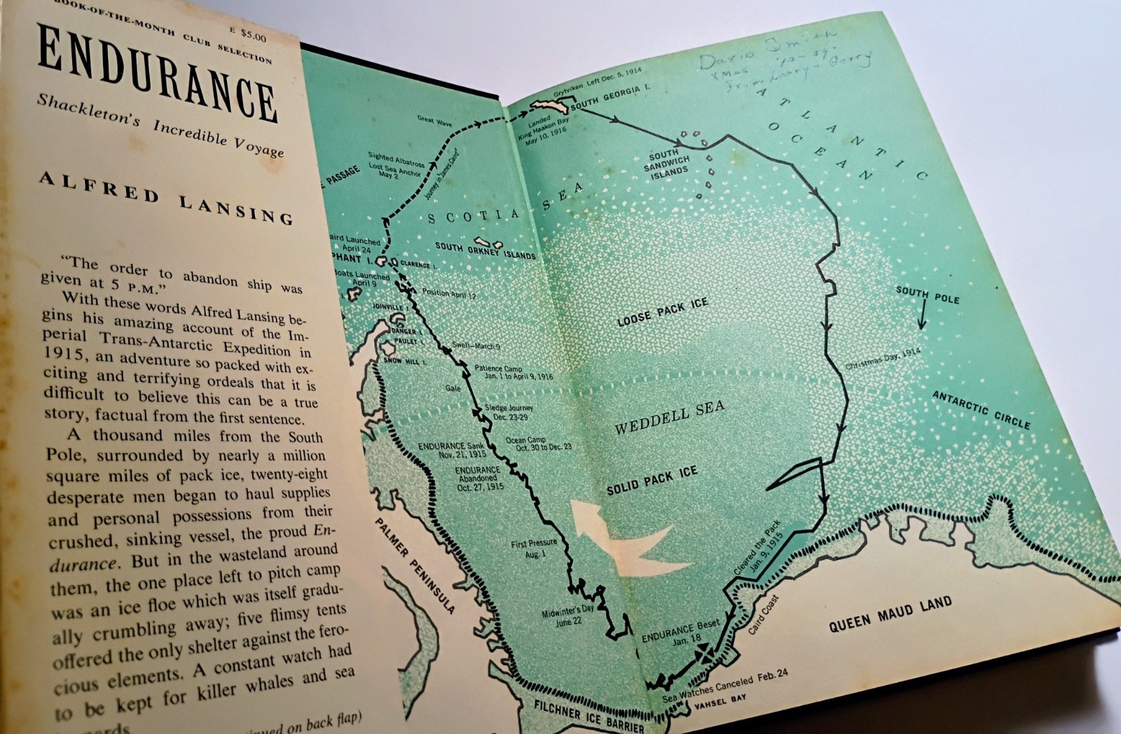 Endurance Shackleton’s Incredible Voyage – Alfred Lansing 1st Ed Third Print